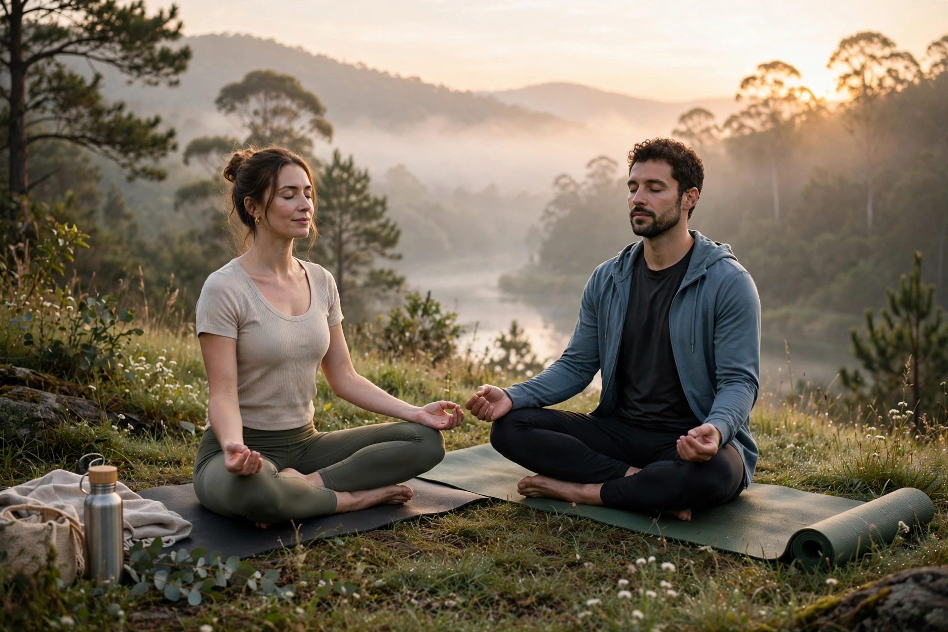 Couple Yoga Pose