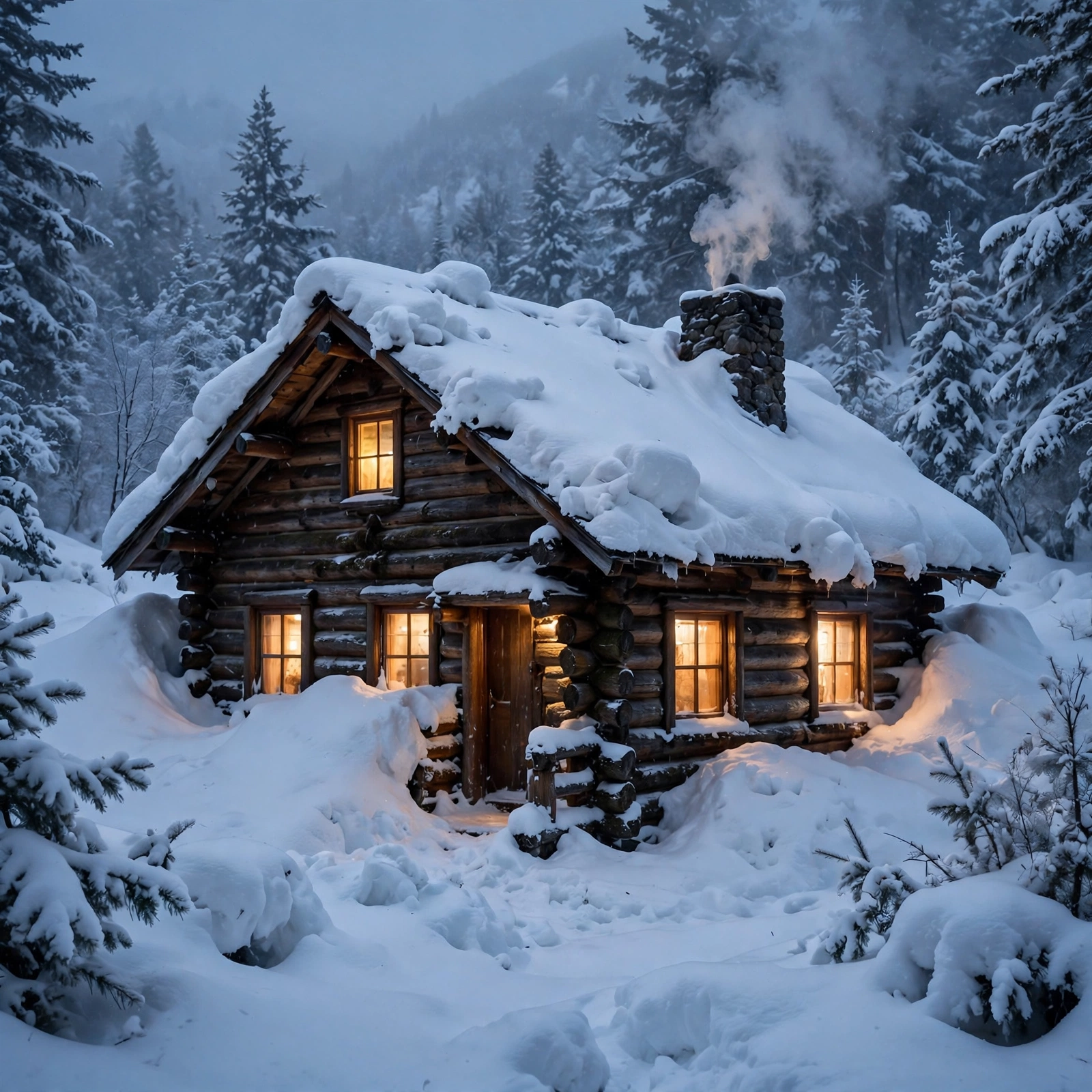 Cozy Cabin Winter