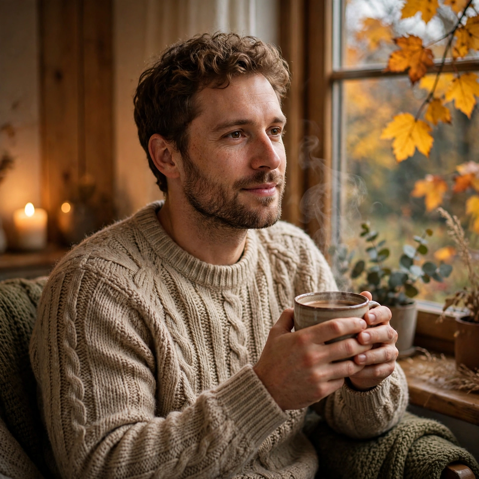 Cozy Man Fall Day