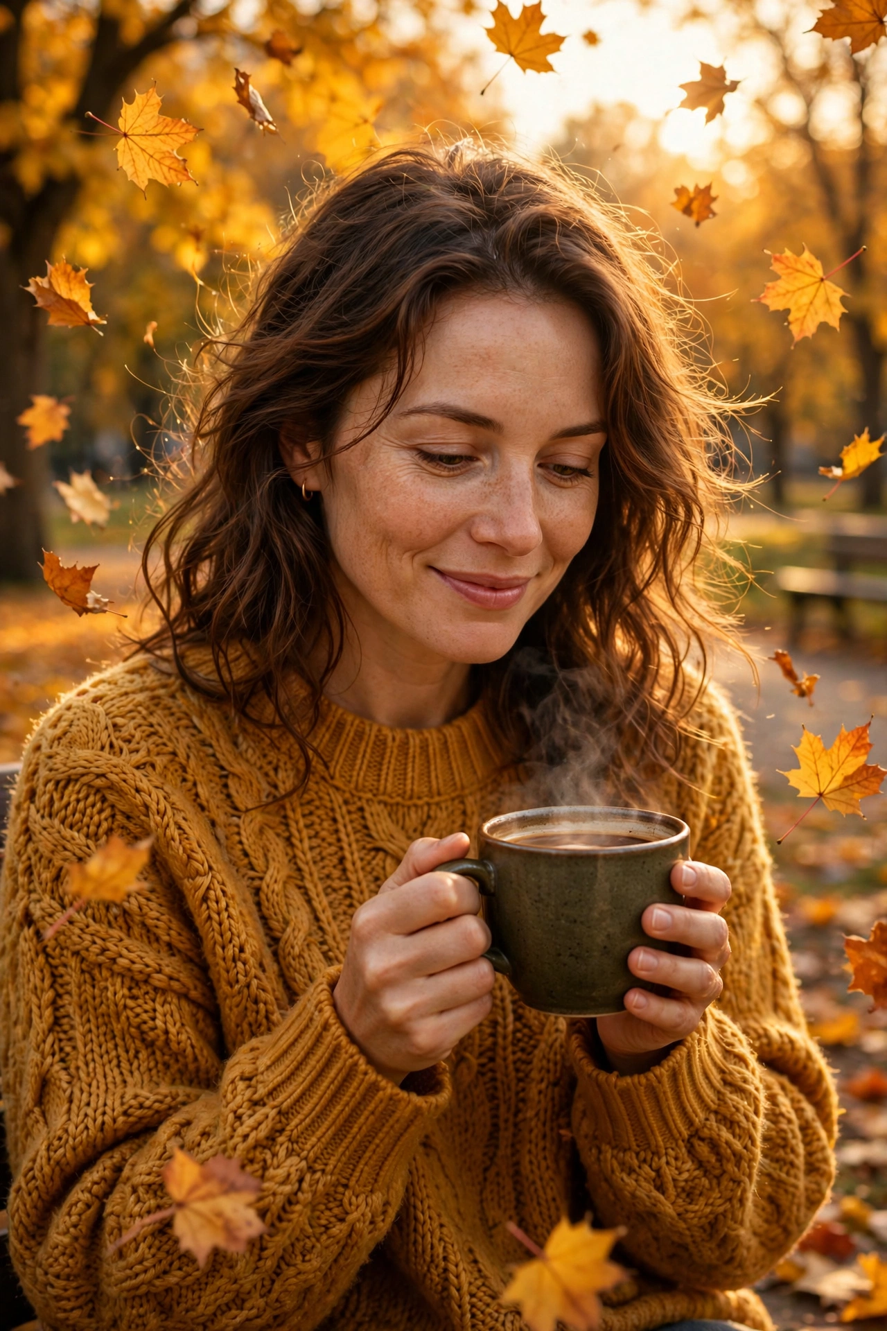 Cozy Woman Fall Day