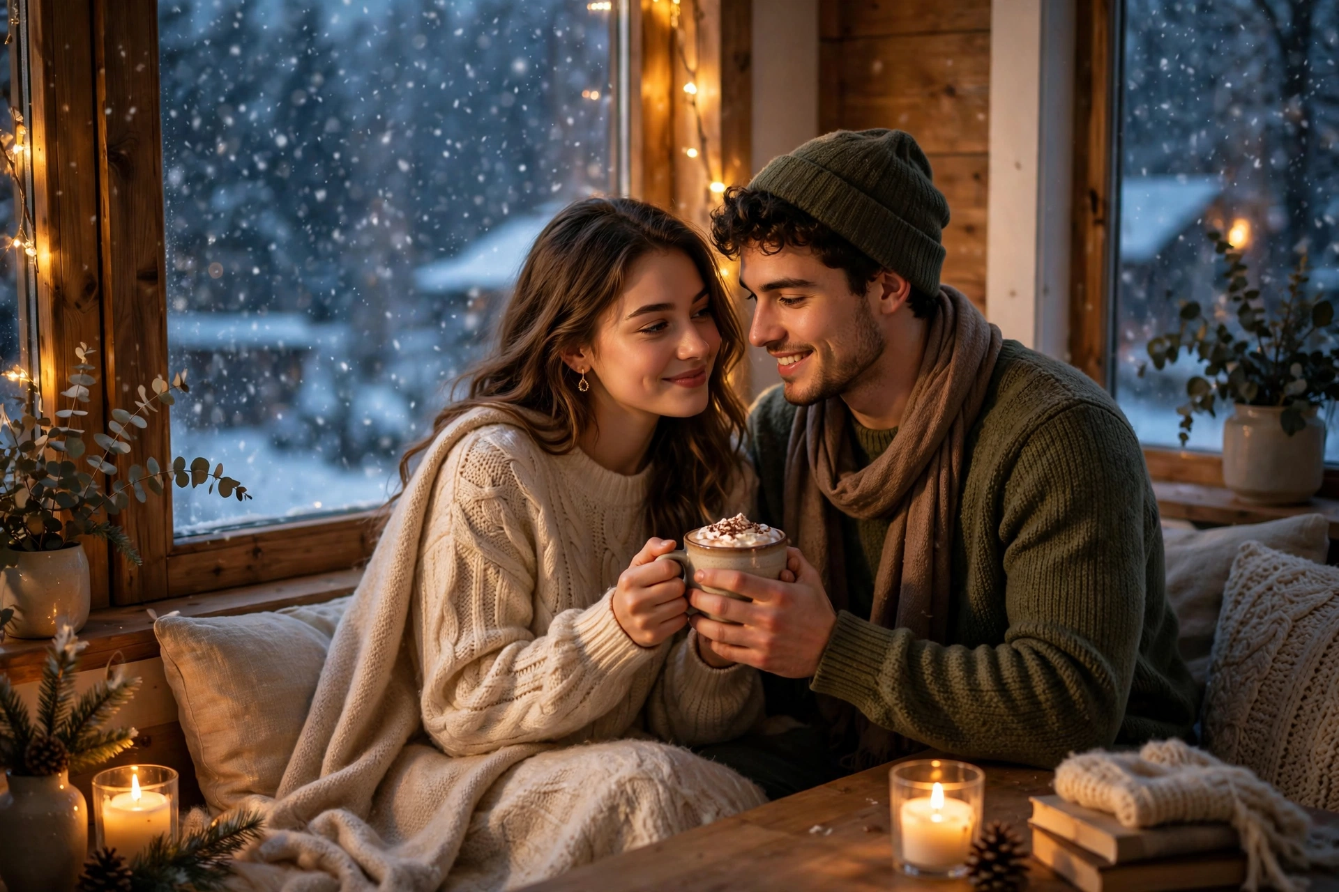 Cozy Young Couple Winter