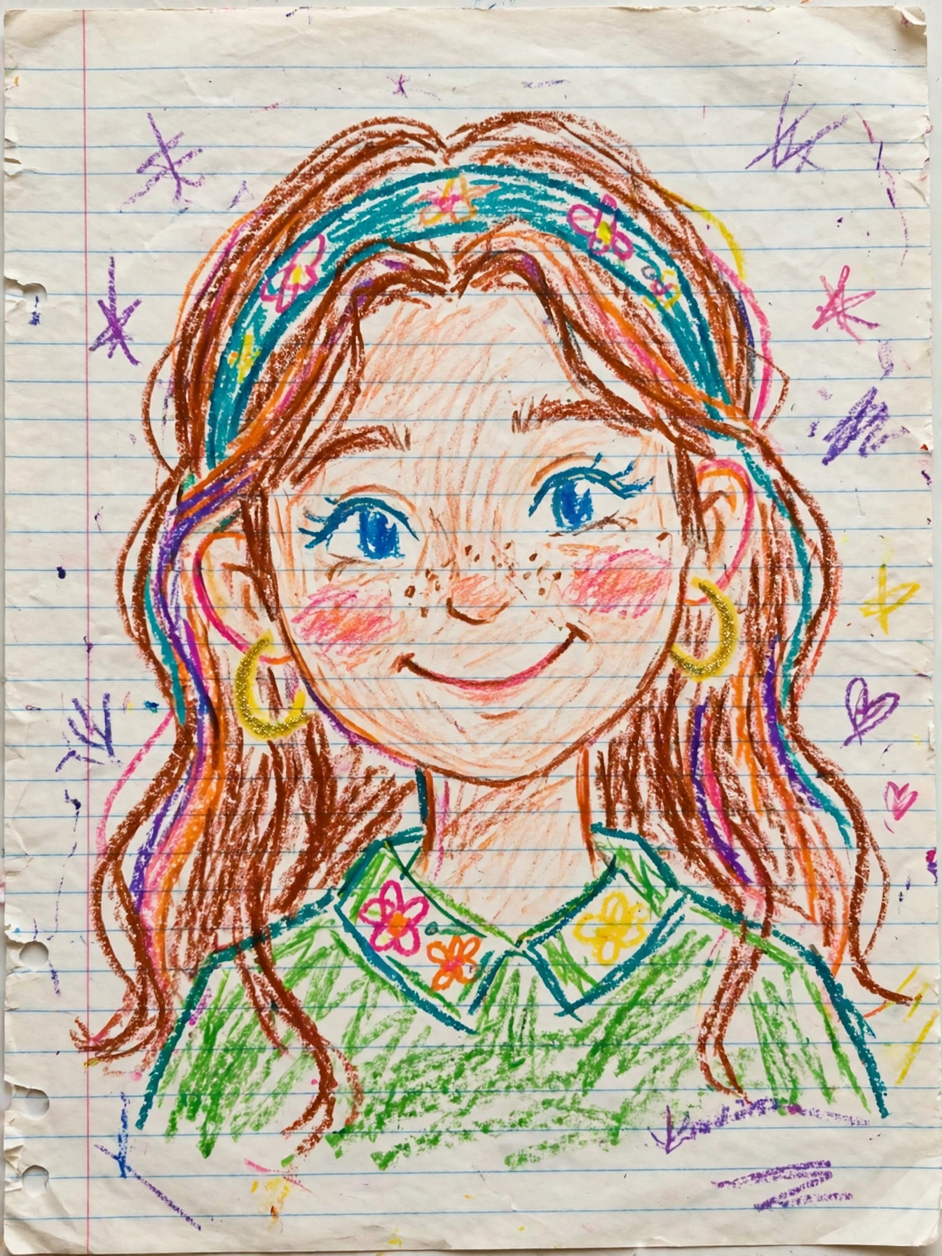 Crayon Notebook Drawing