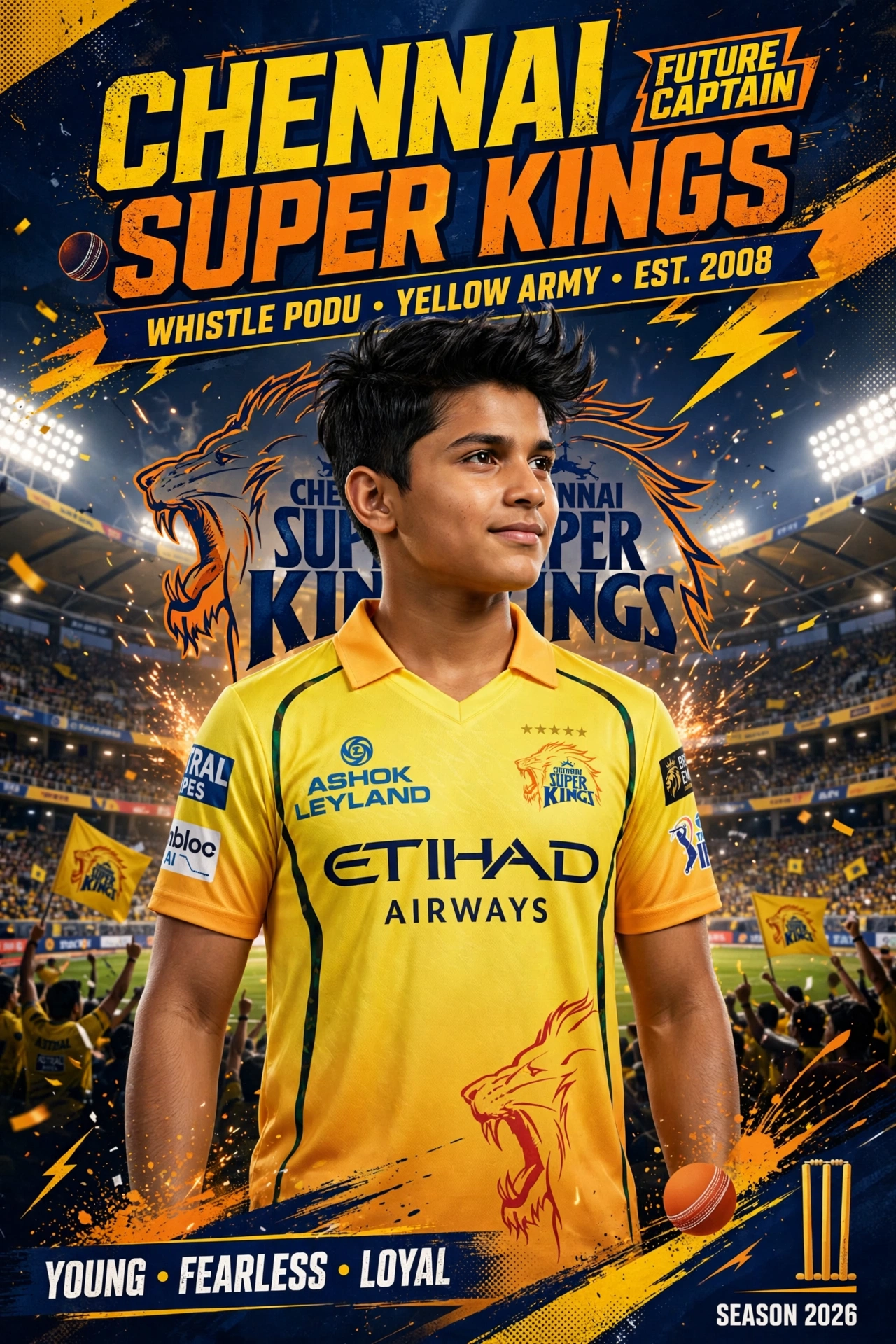CSK Sports Poster Portrait