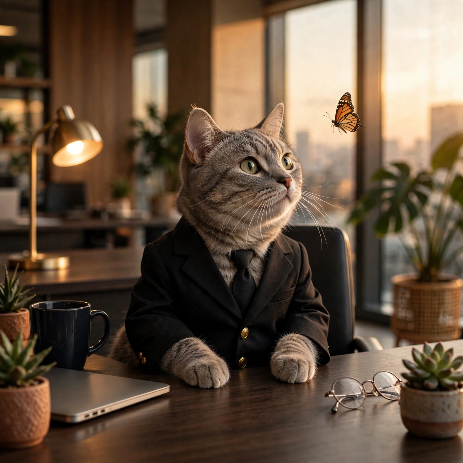 Distracted Cat CEO