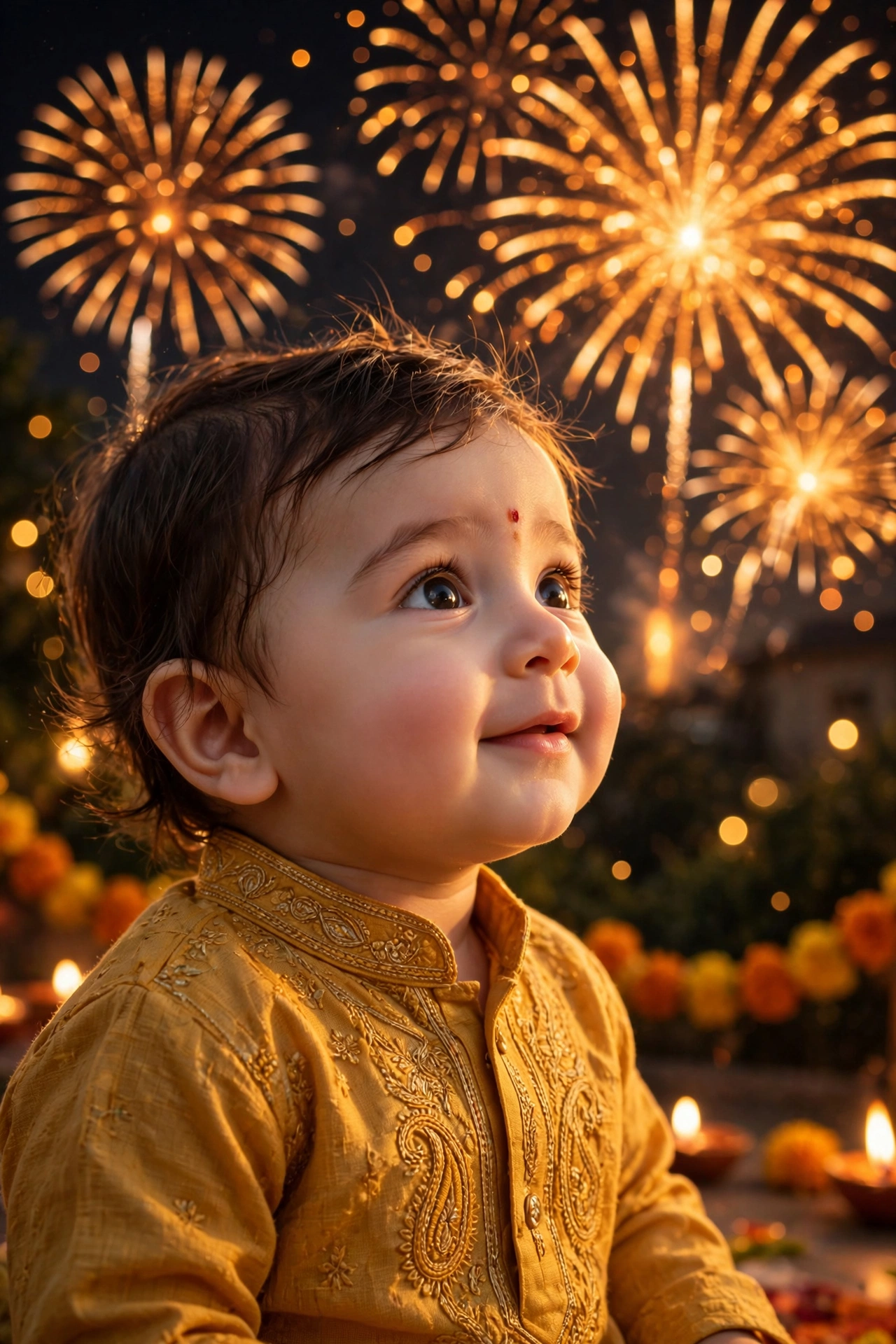 Diwali Fireworks Baby