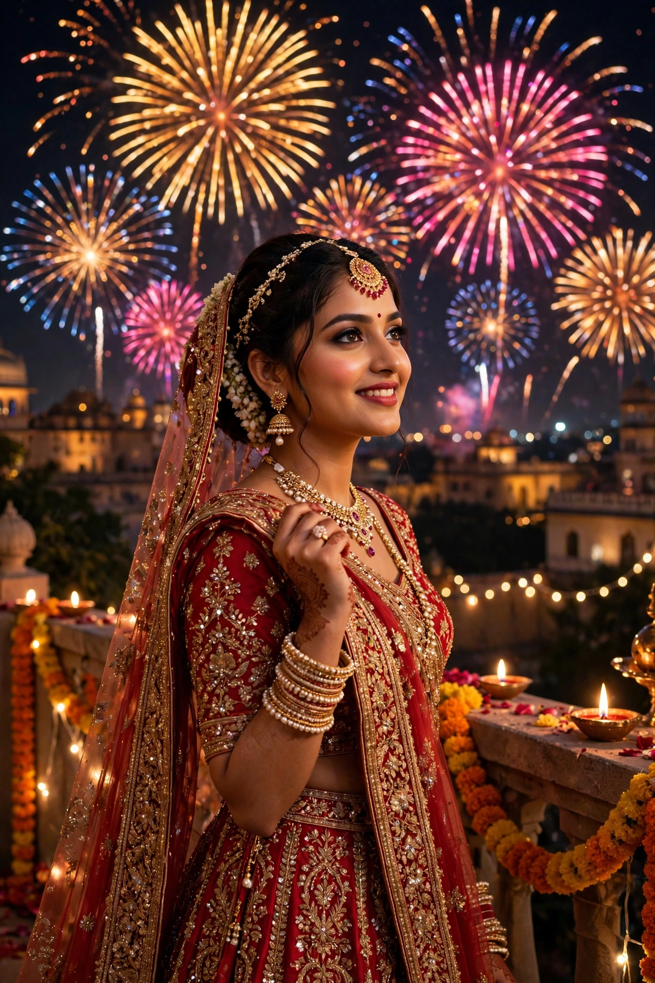 Diwali Fireworks Bride