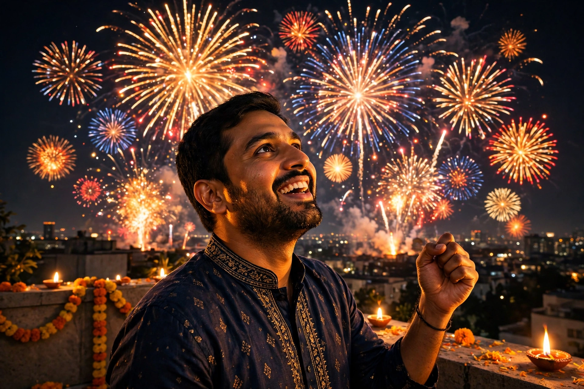 Diwali Fireworks Man