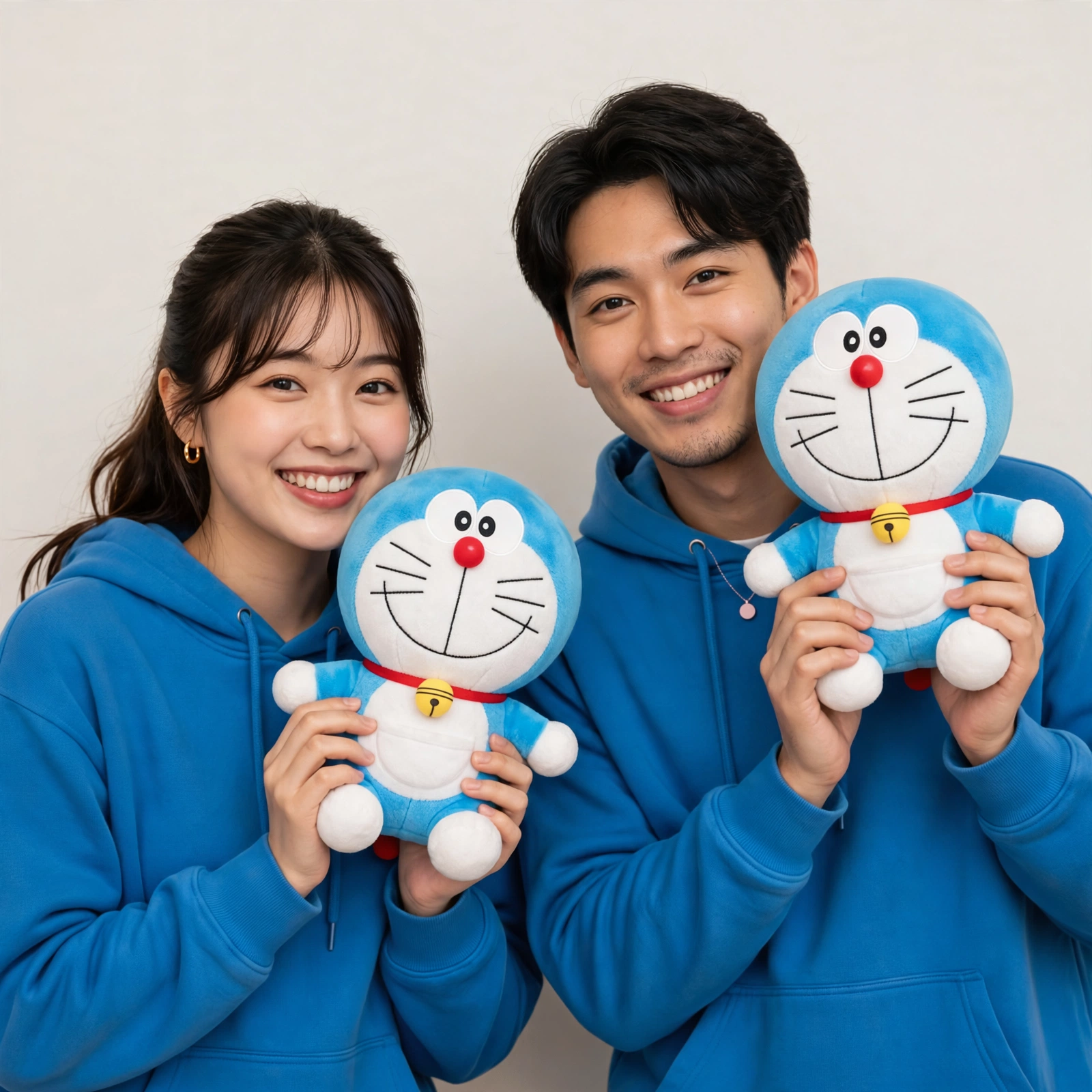 Matching Couple Doraemon Photo