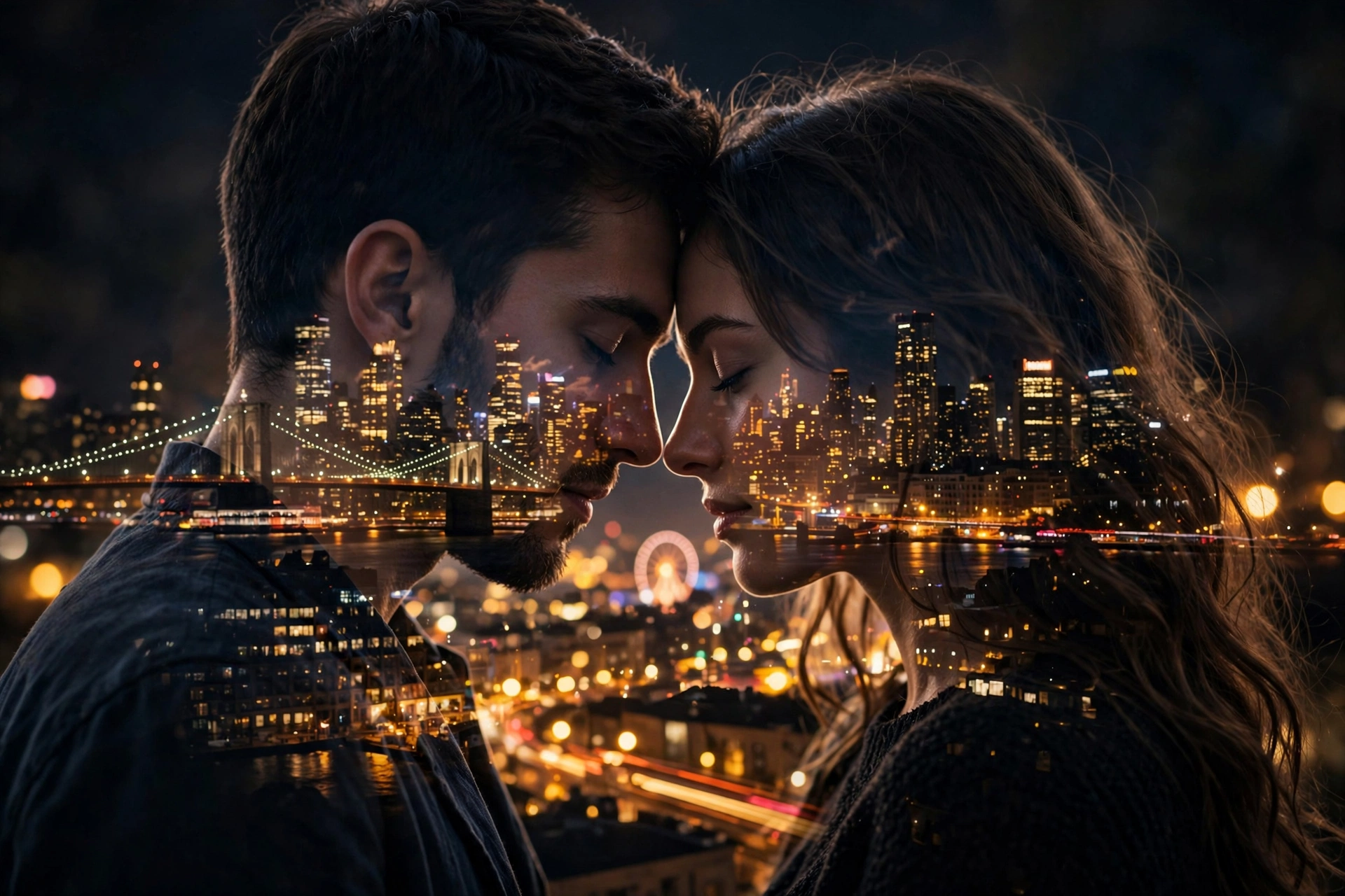 Double Exposure Couple