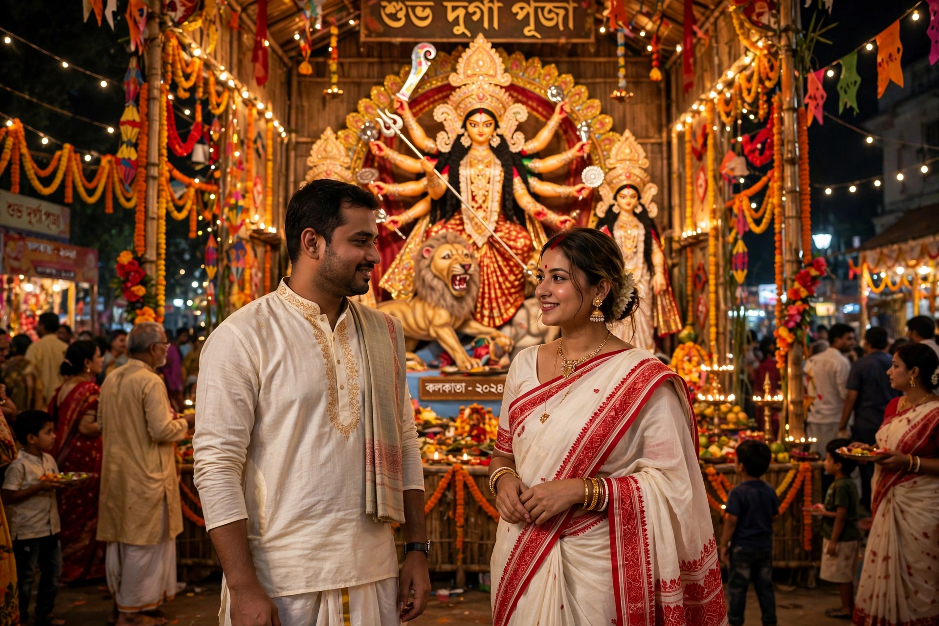 Durga Puja Couple