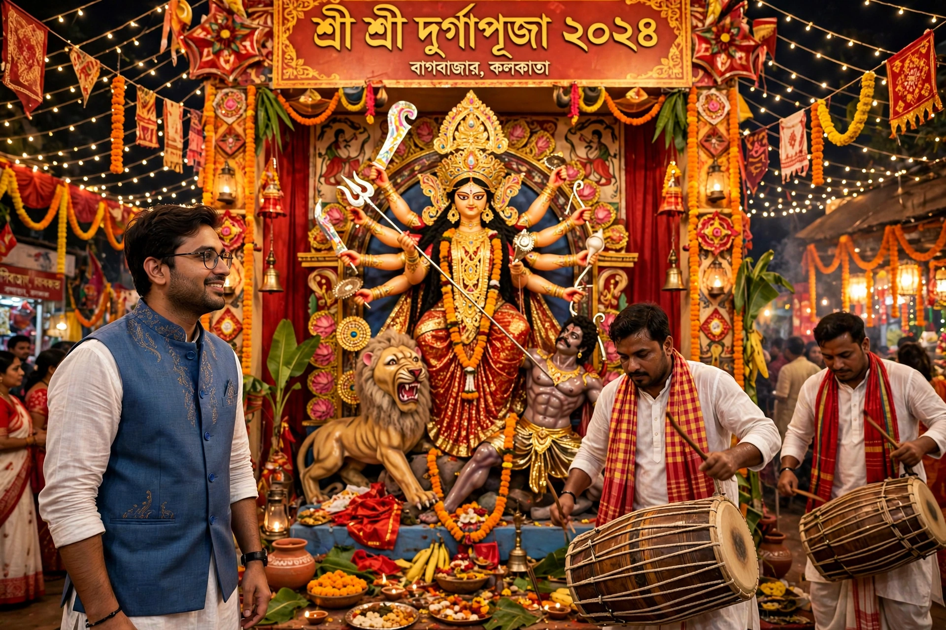 Durga Puja Man Kolkata