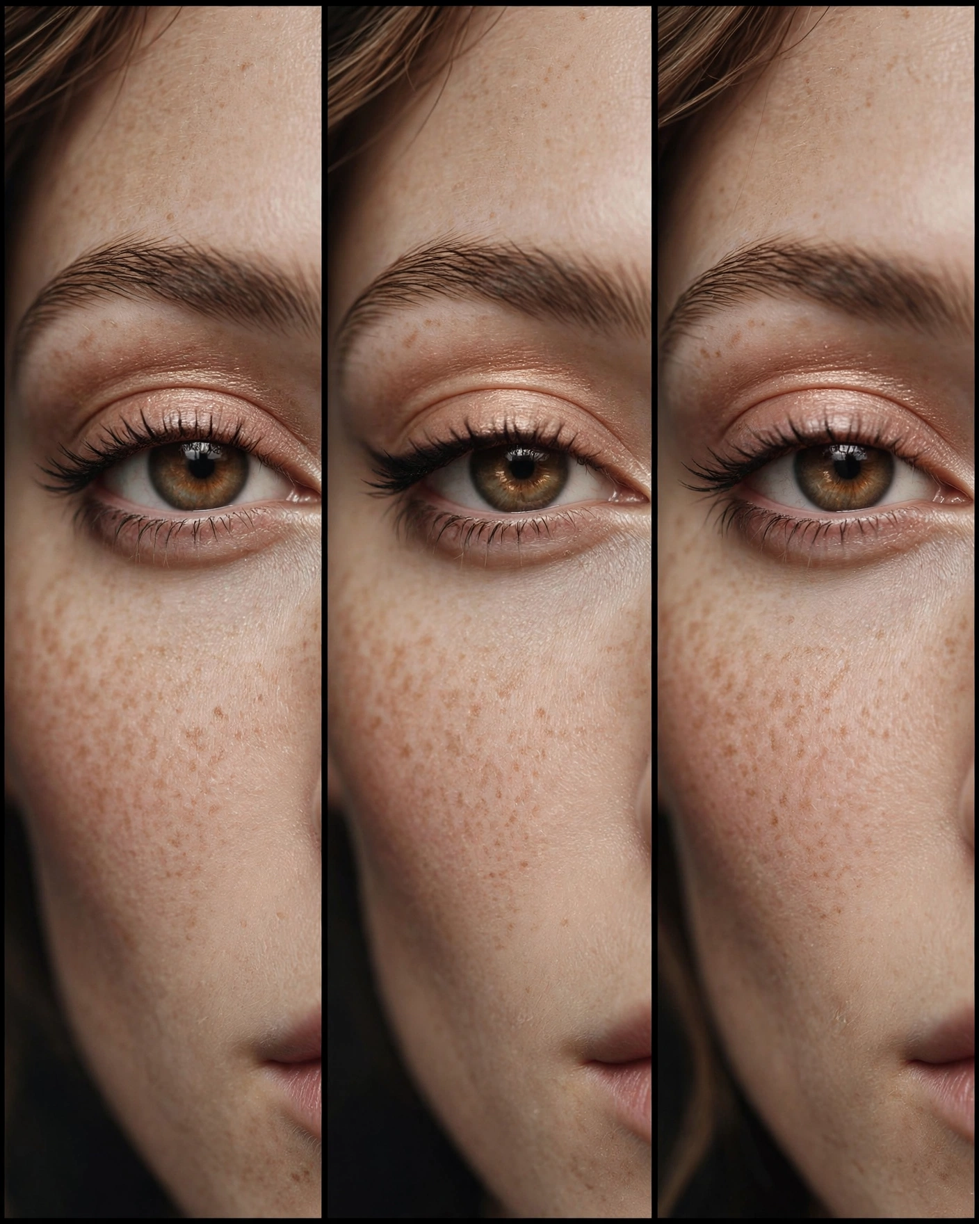 Eyes Triptych Beauty Portrait