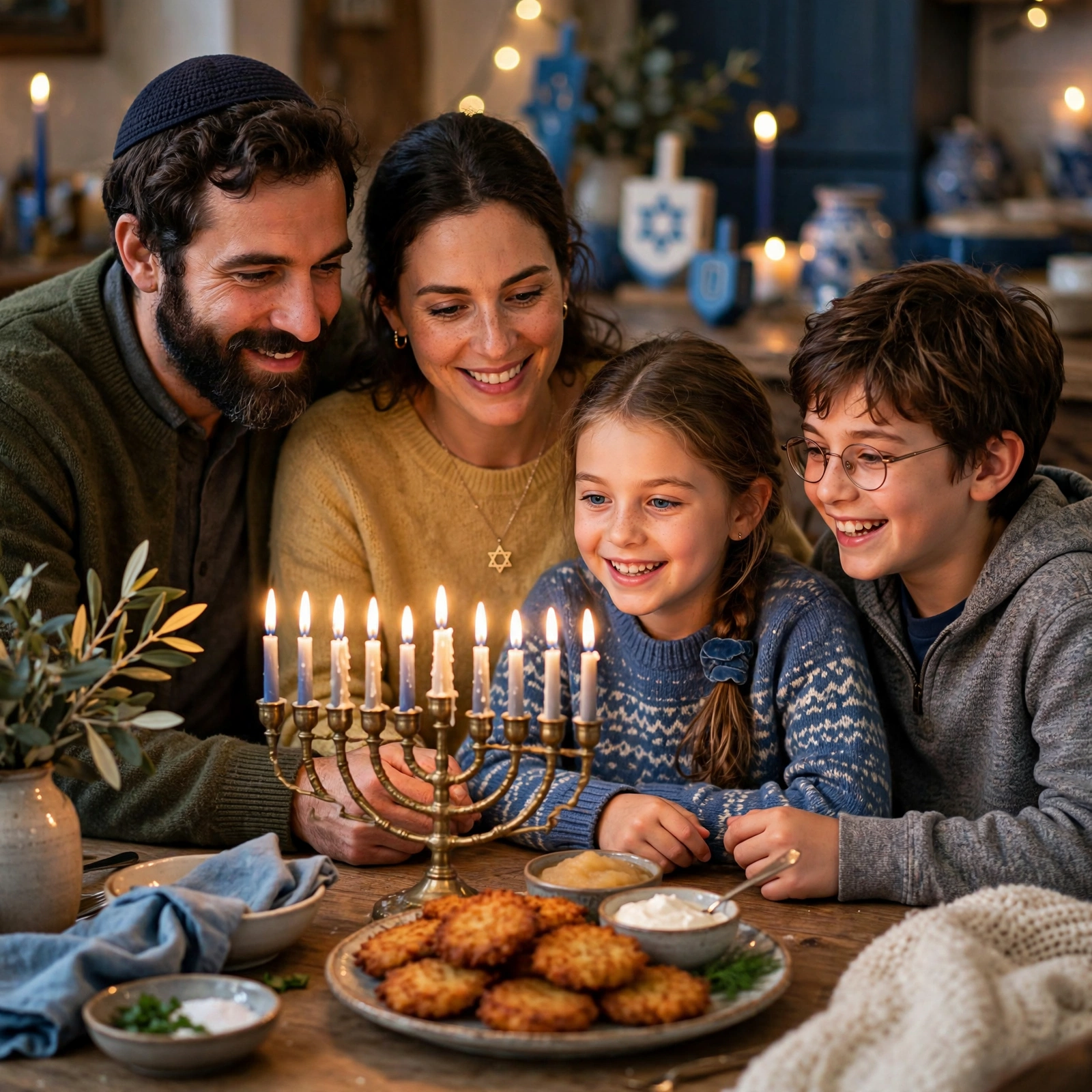 Family Hanukkah Menorah