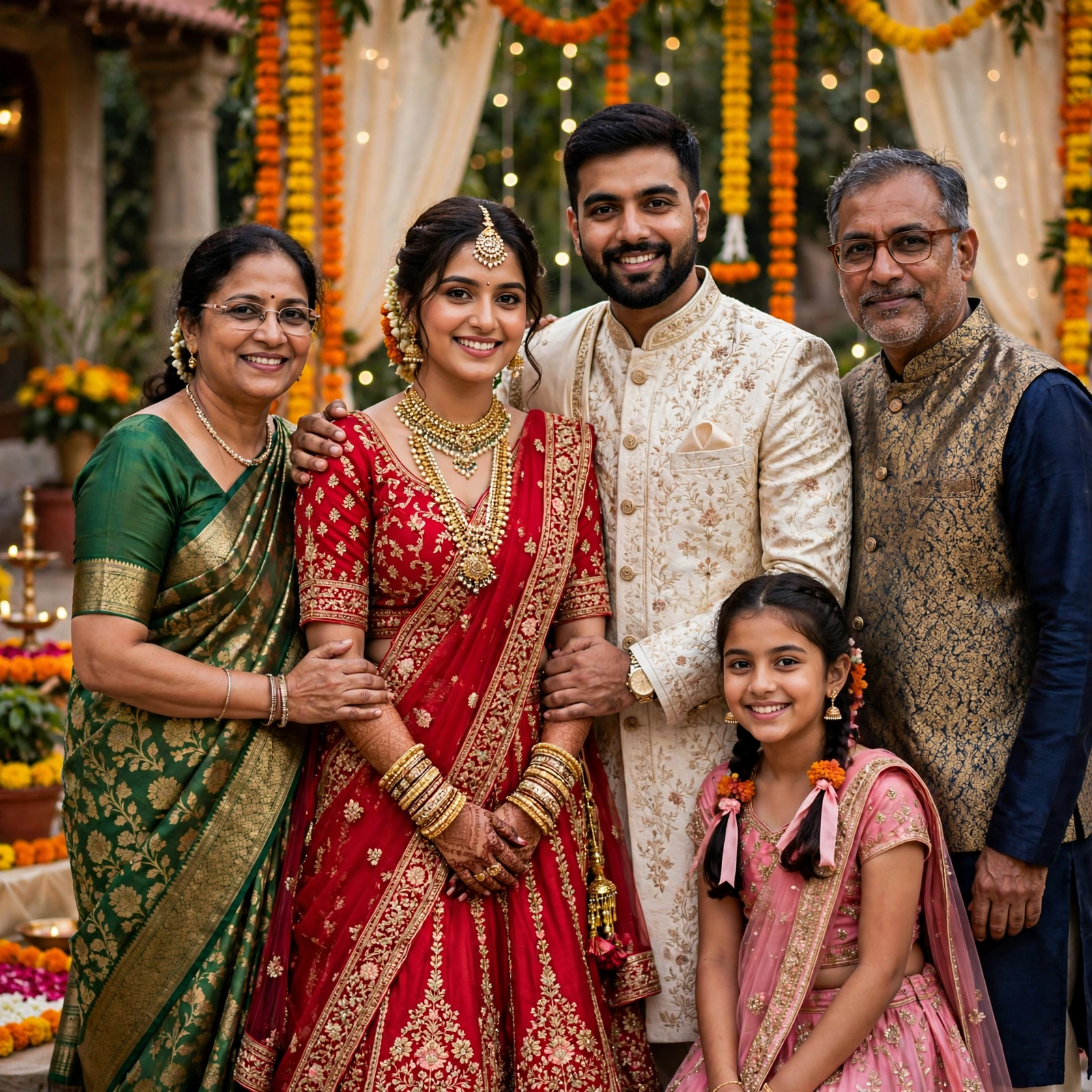 Family Indian Bride