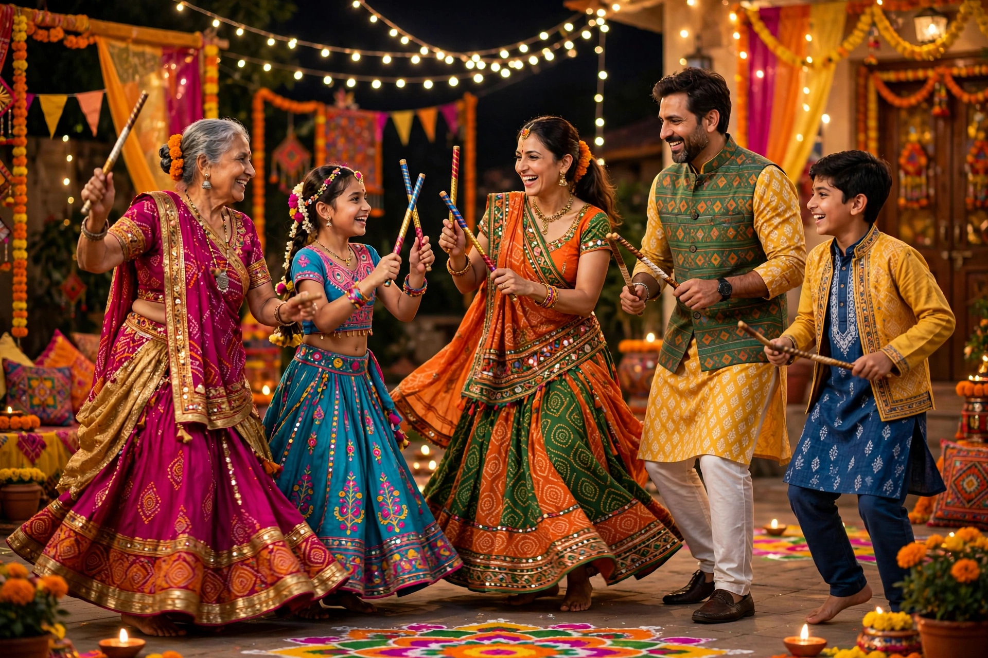 Family Navratri Garba