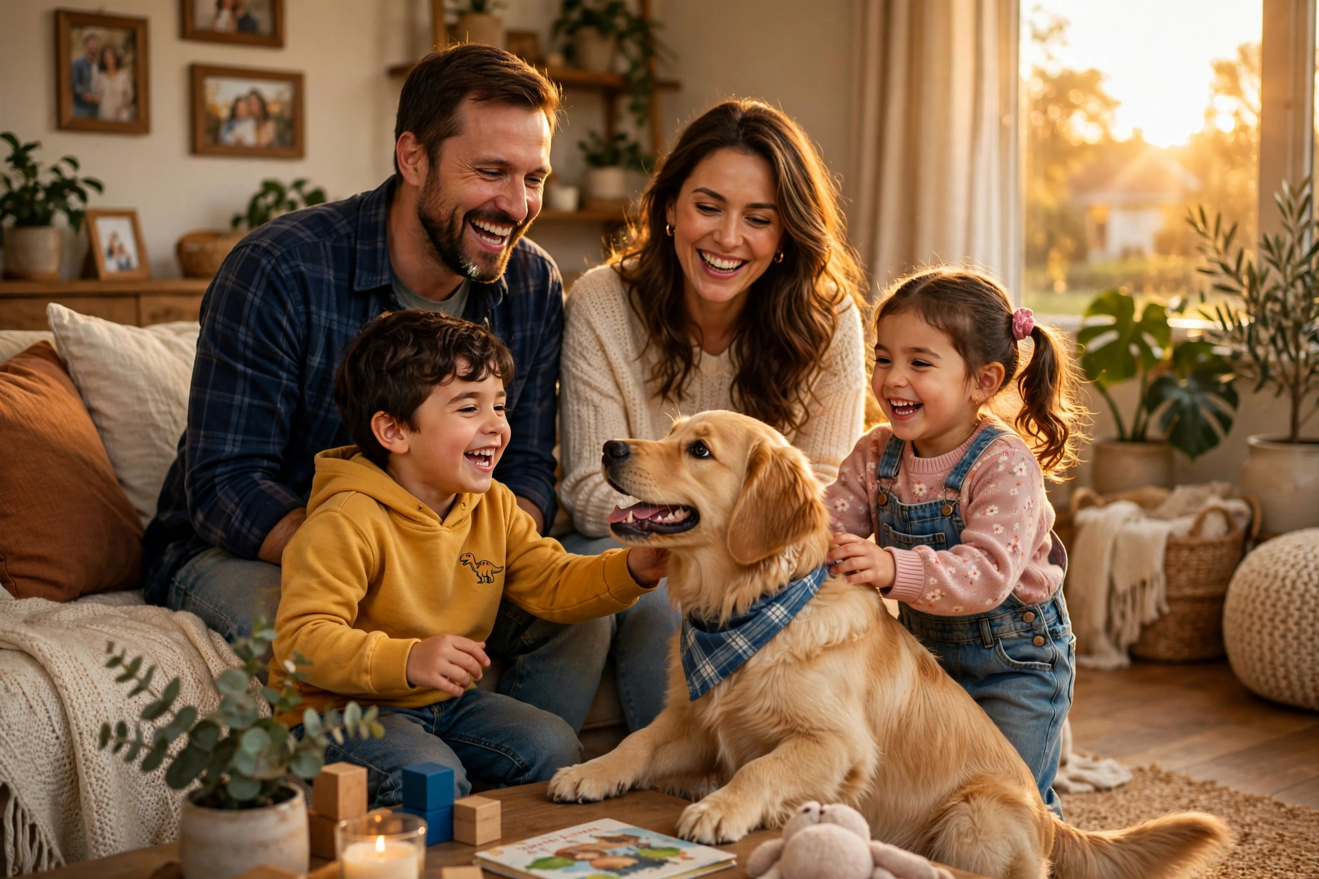 Family with Pet