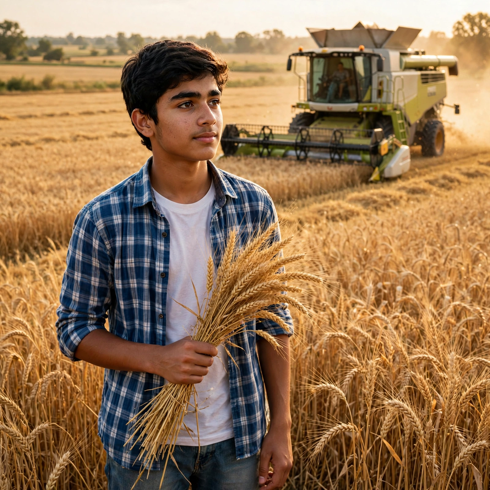 Farming 3D Tractor Wheat Boy Prompt