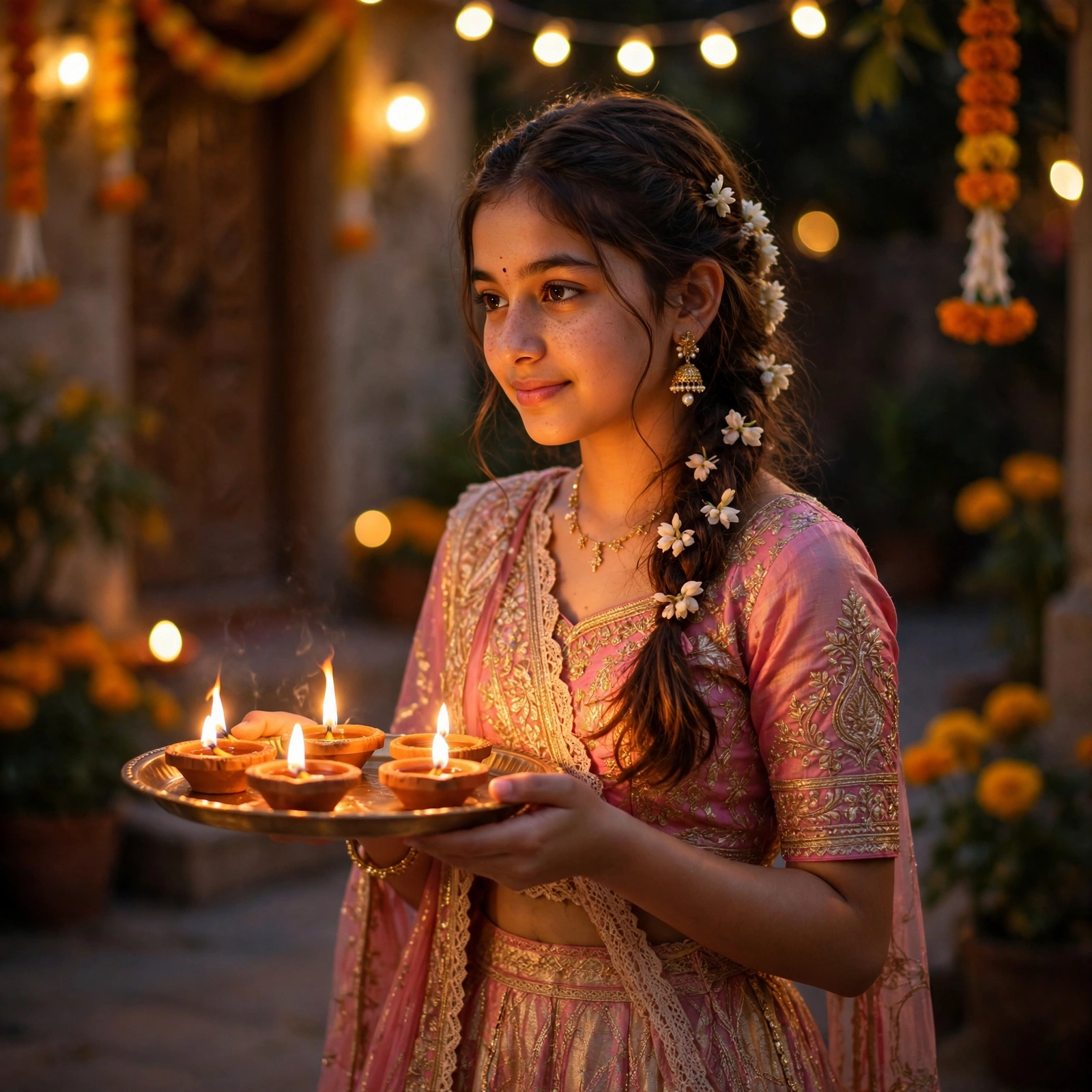 Festive Teen Girl Diwali