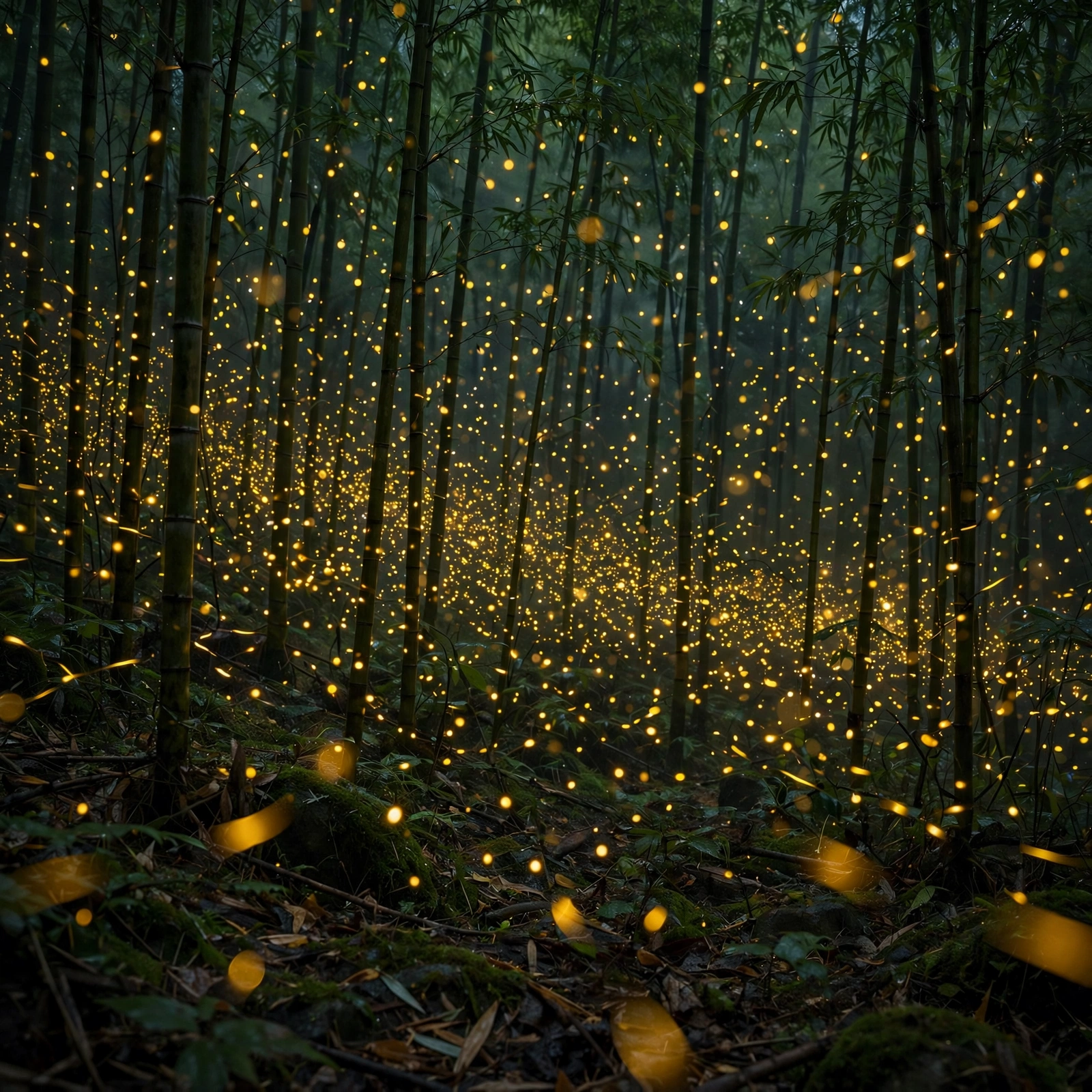 Firefly Forest Night