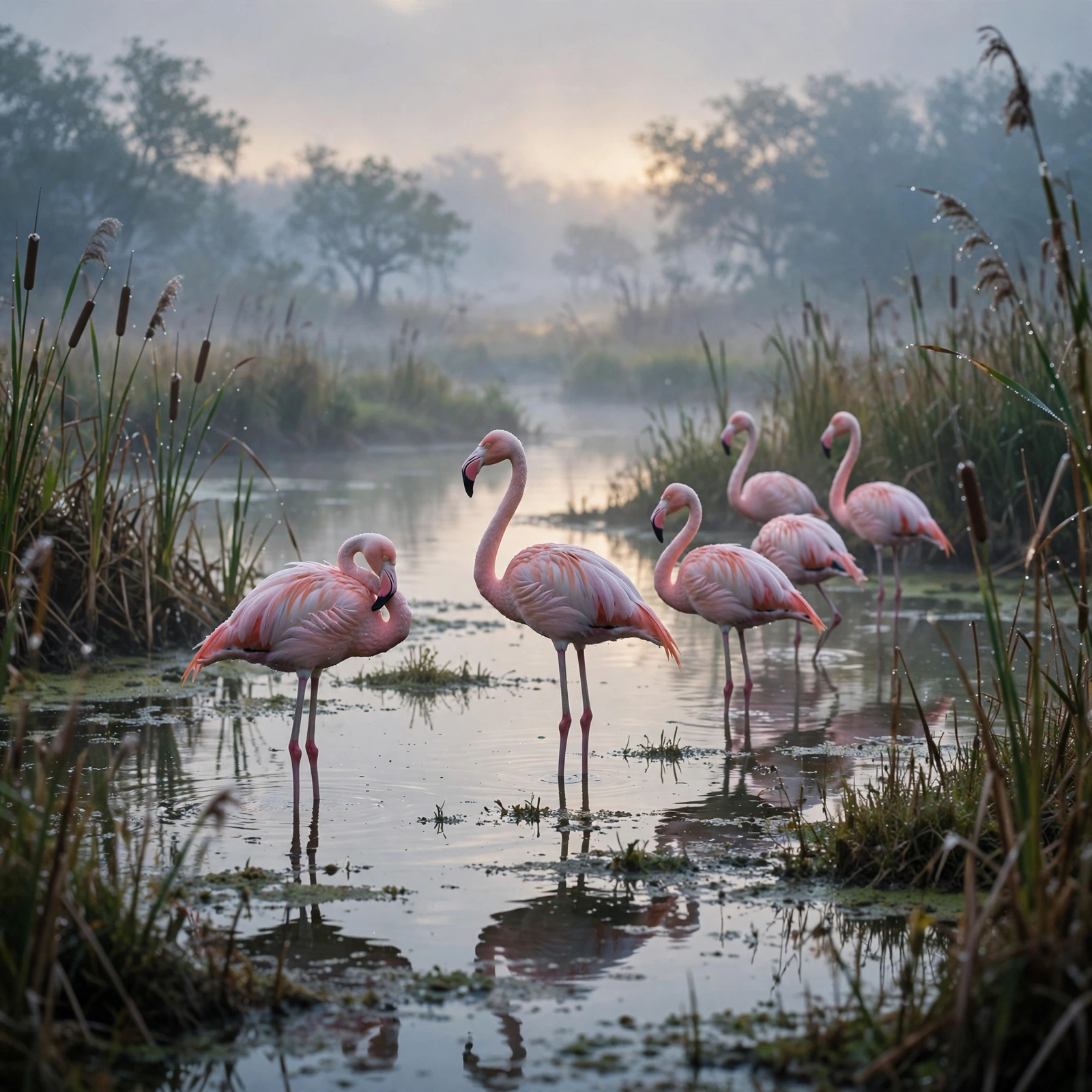 Flamingo Lagoon Dawn