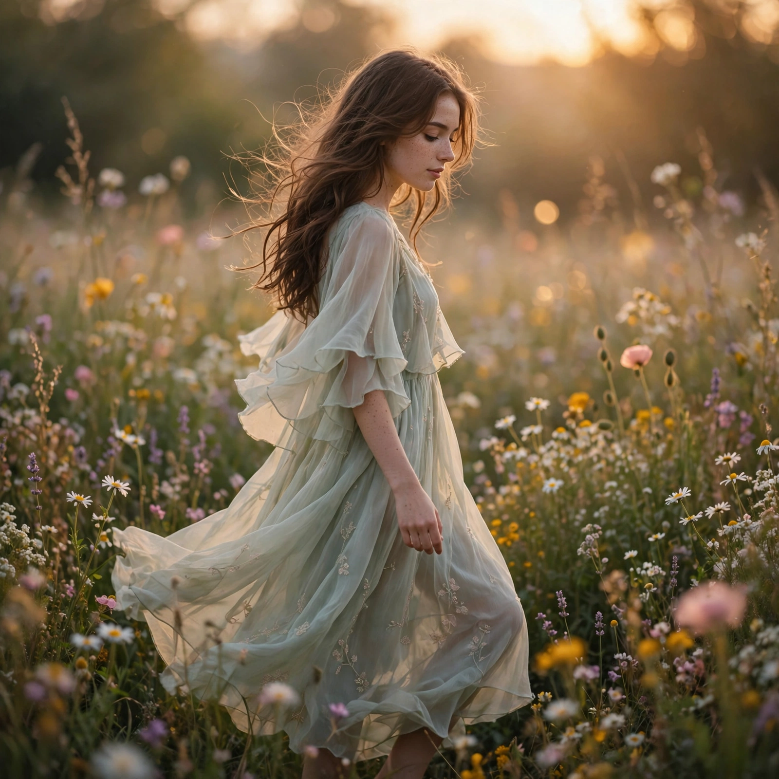 Flower Field Girl