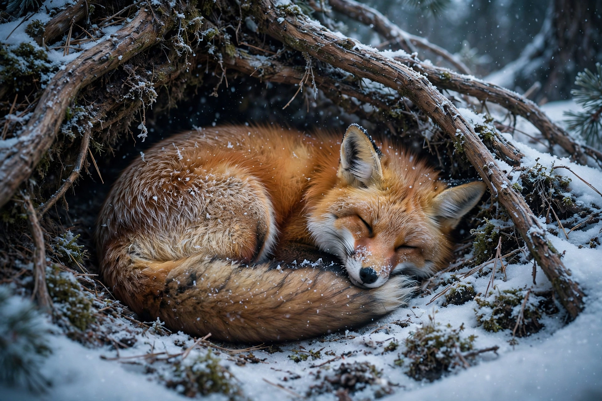 Fox Den Winter