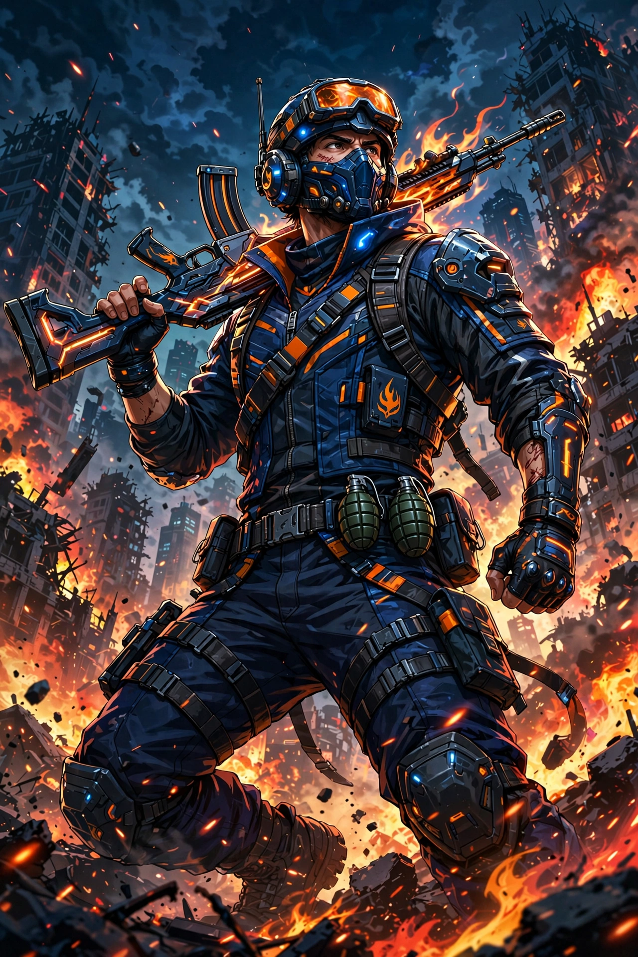 Free Fire Max Player Poster Prompt
