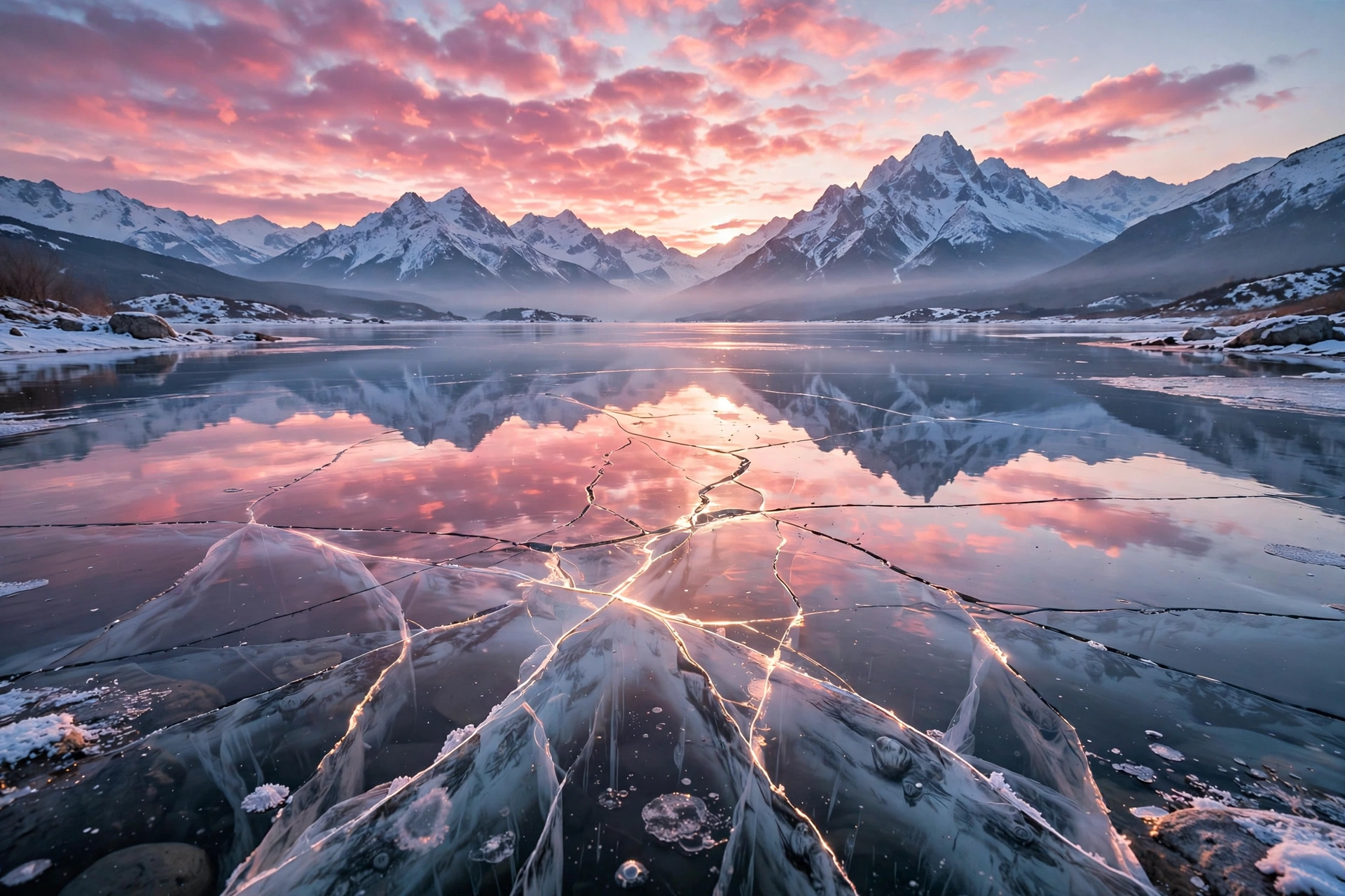 Frozen Lake Mirror