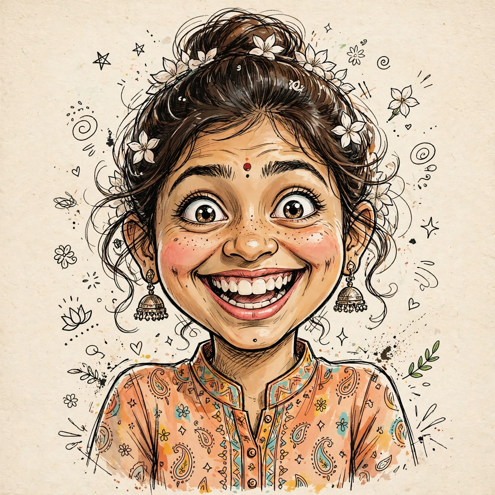 Funny Sketch Cartoon Portrait