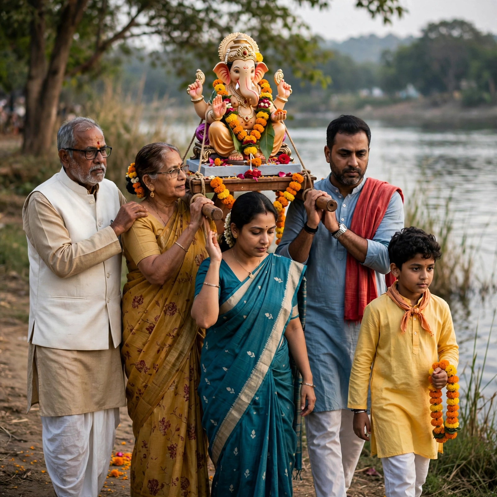 Ganpati Visarjan with Family