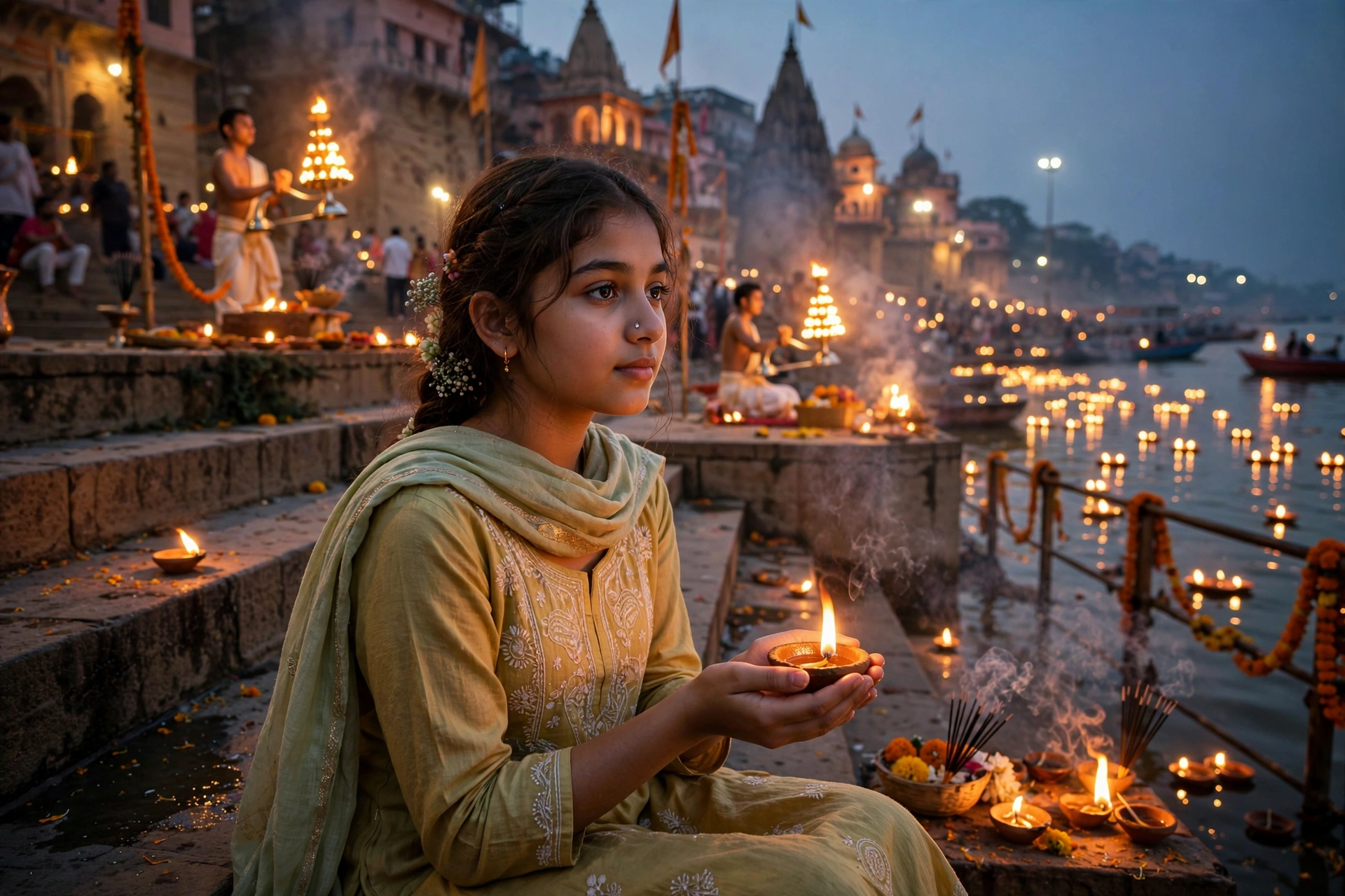 Girl at Varanasi Ghat