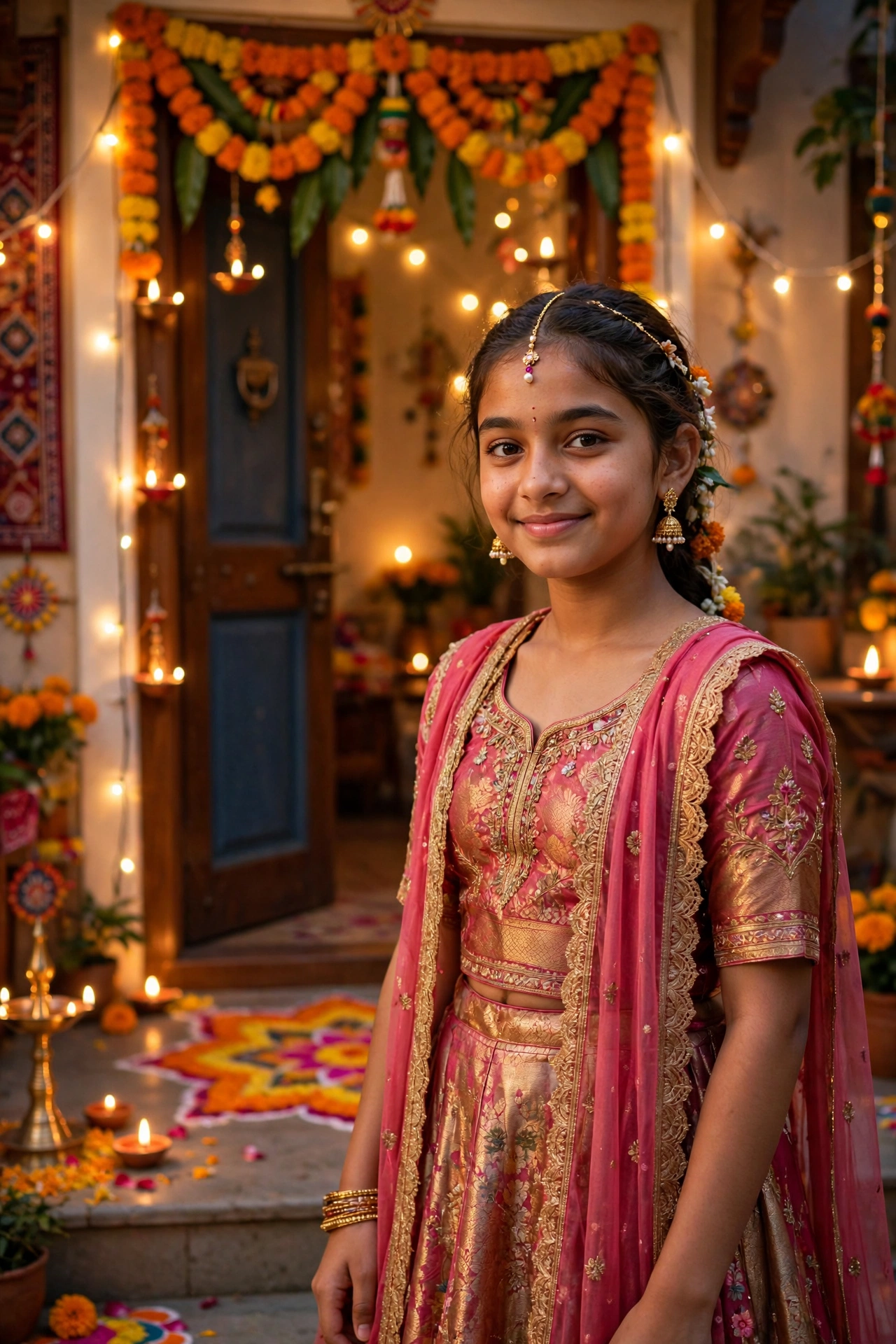 Girl Diwali Outfit