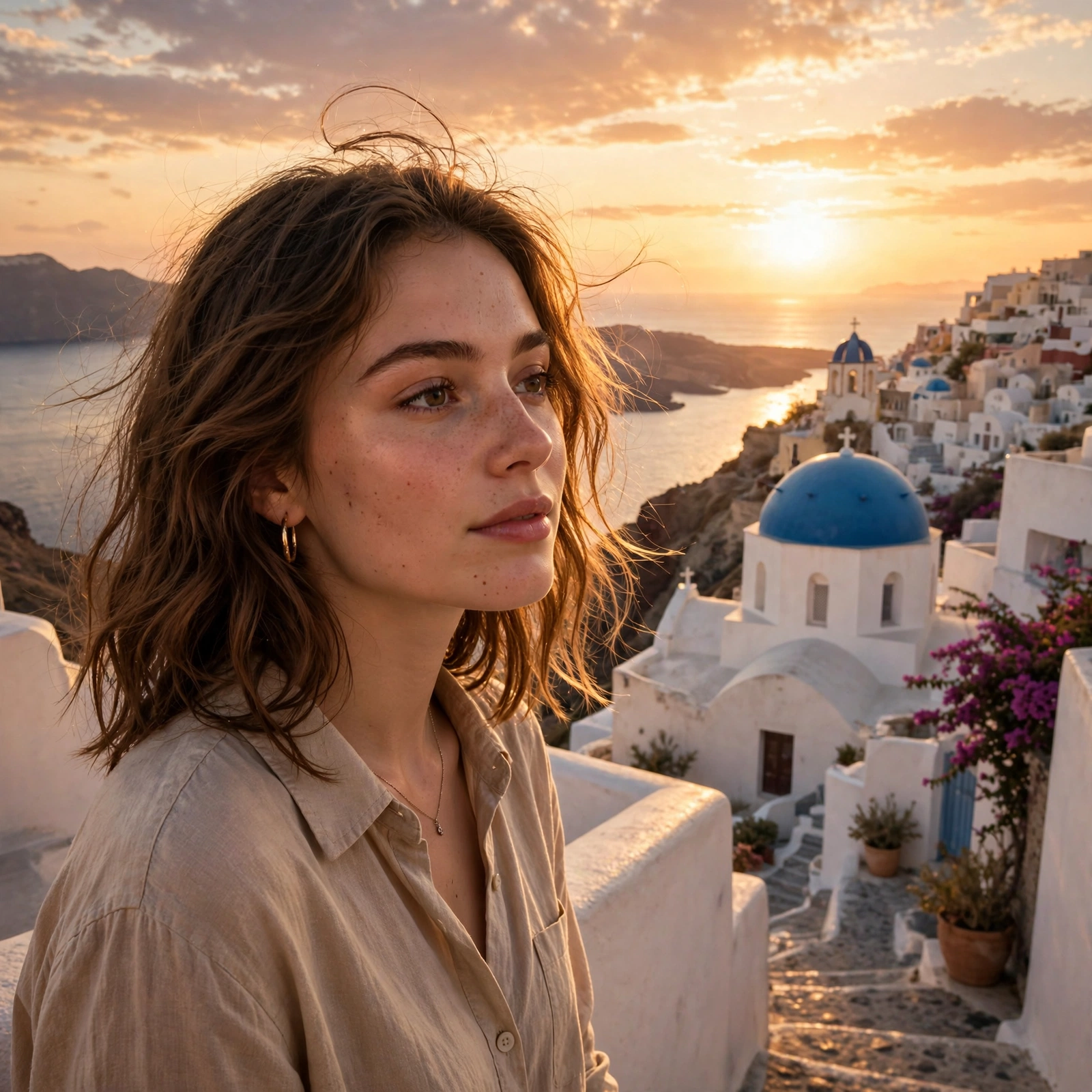 Girl Santorini