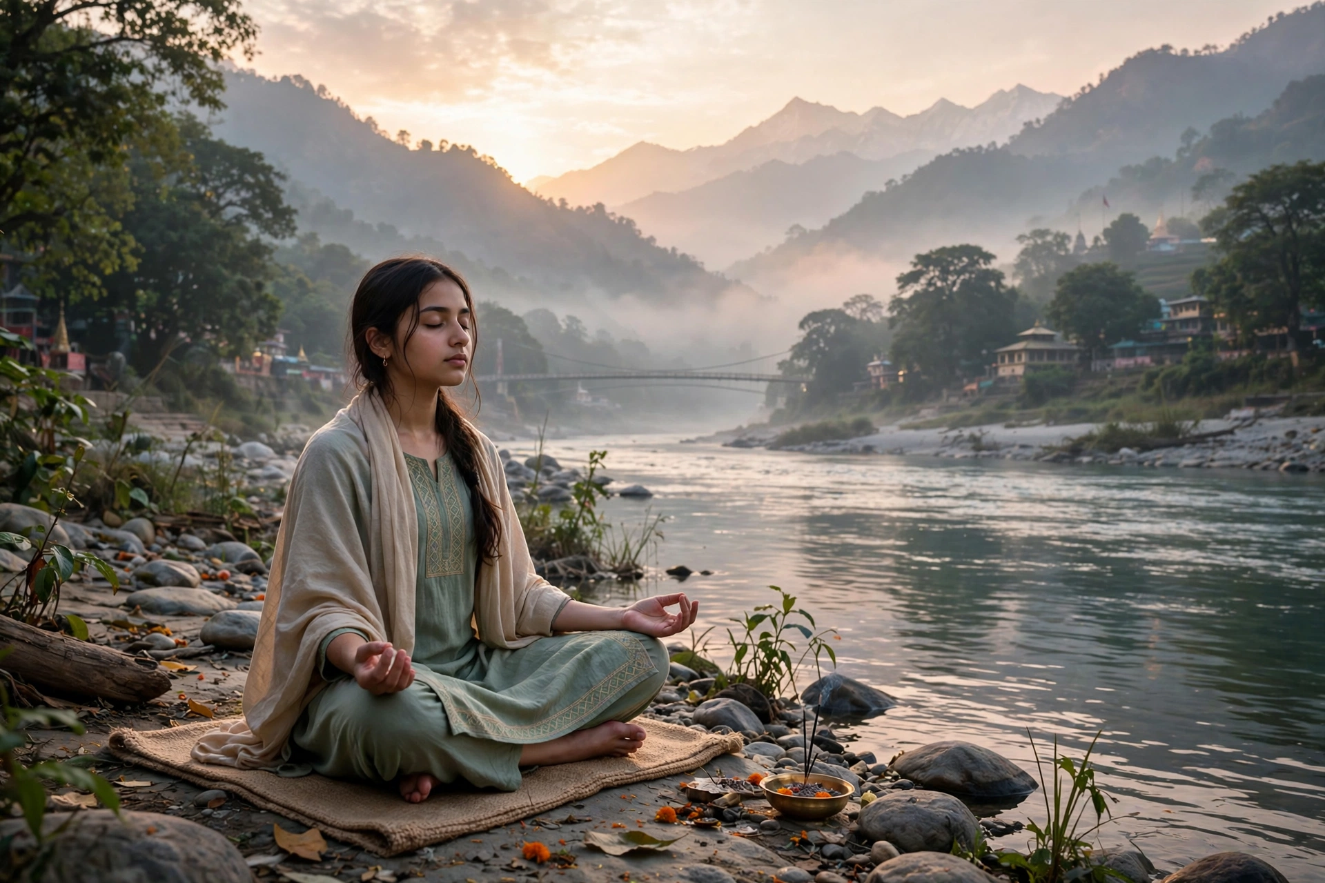 Girl Yoga Meditation