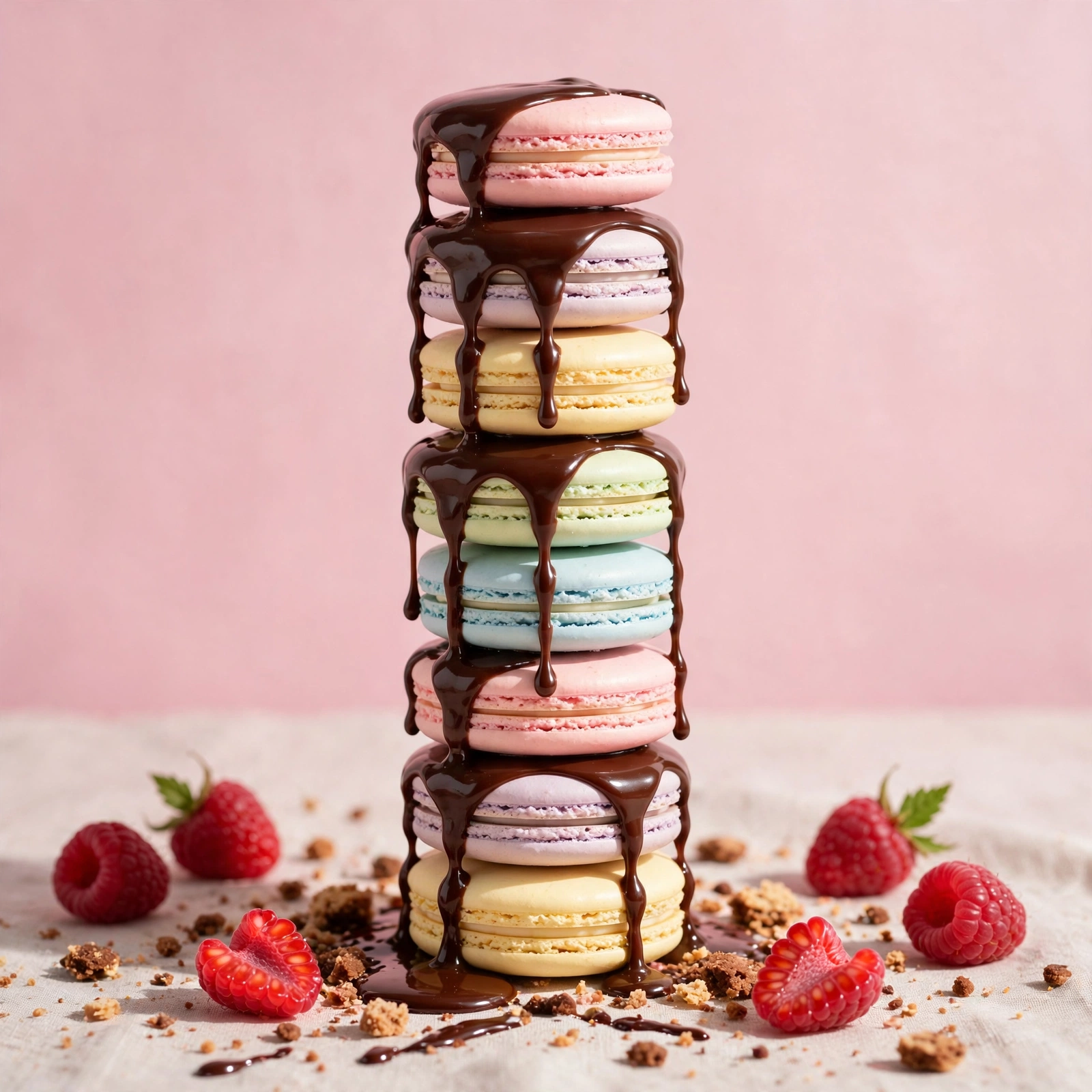 Glossy Macaron Stack