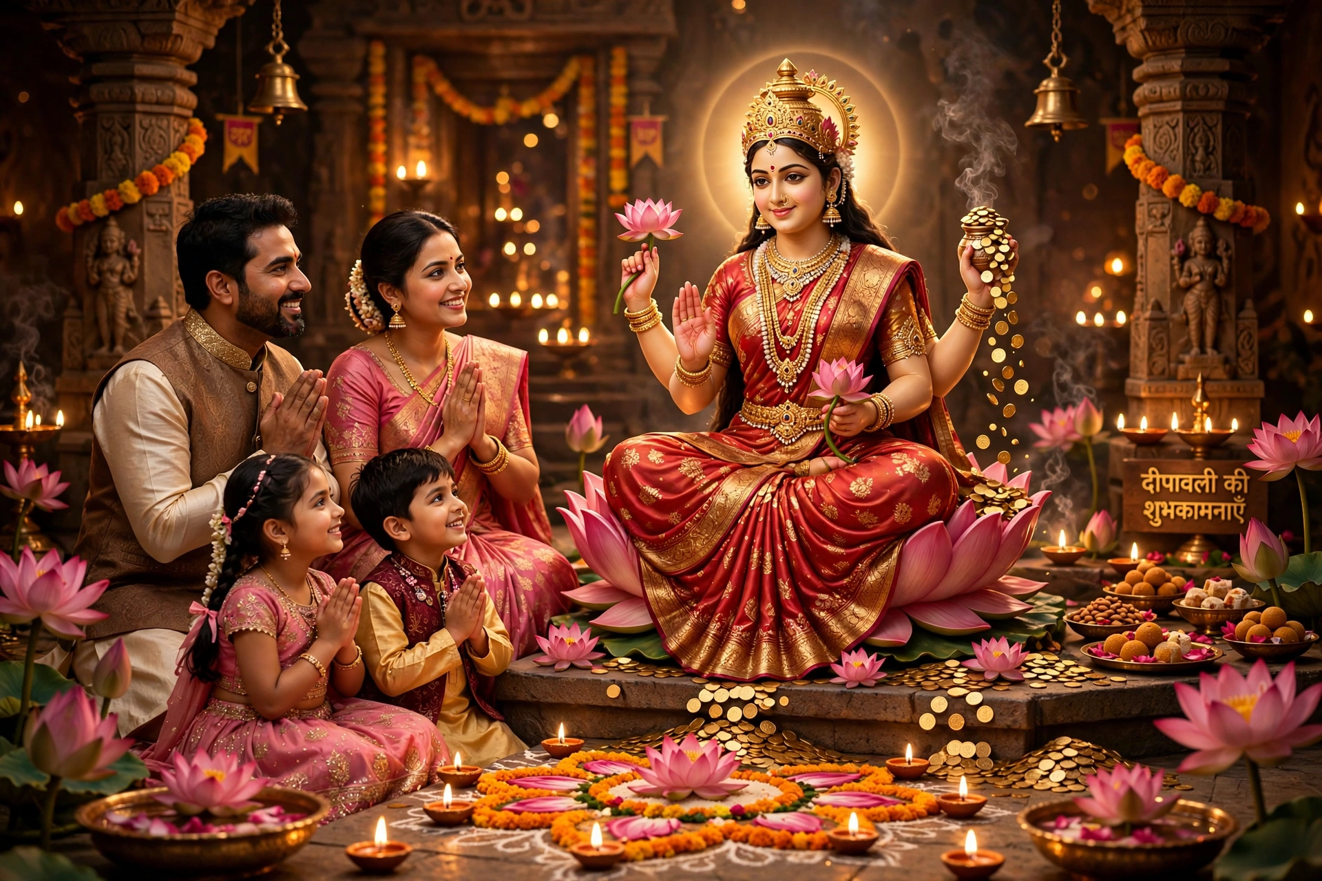 Goddess Lakshmi Family