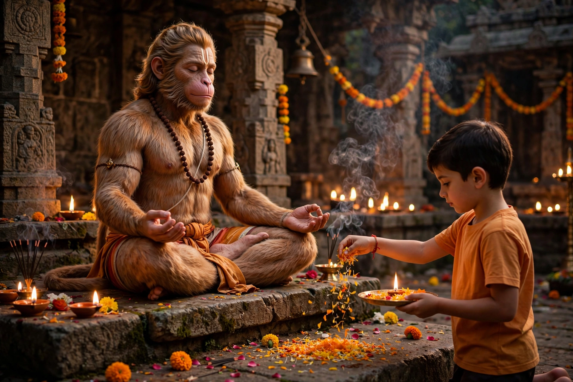 Hanuman Jayanti Flower Pooja