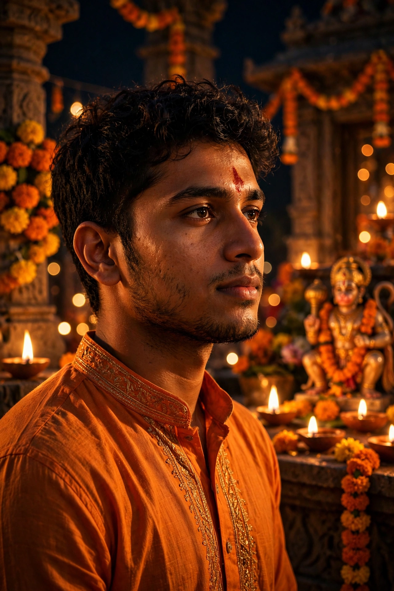 Hanuman Jayanti Night Portrait