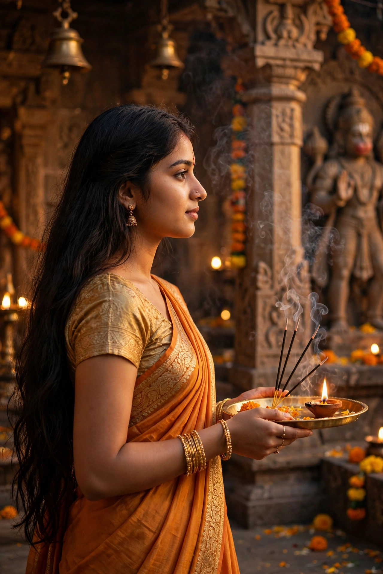 Hanuman Jayanti Puja Thali Portrait