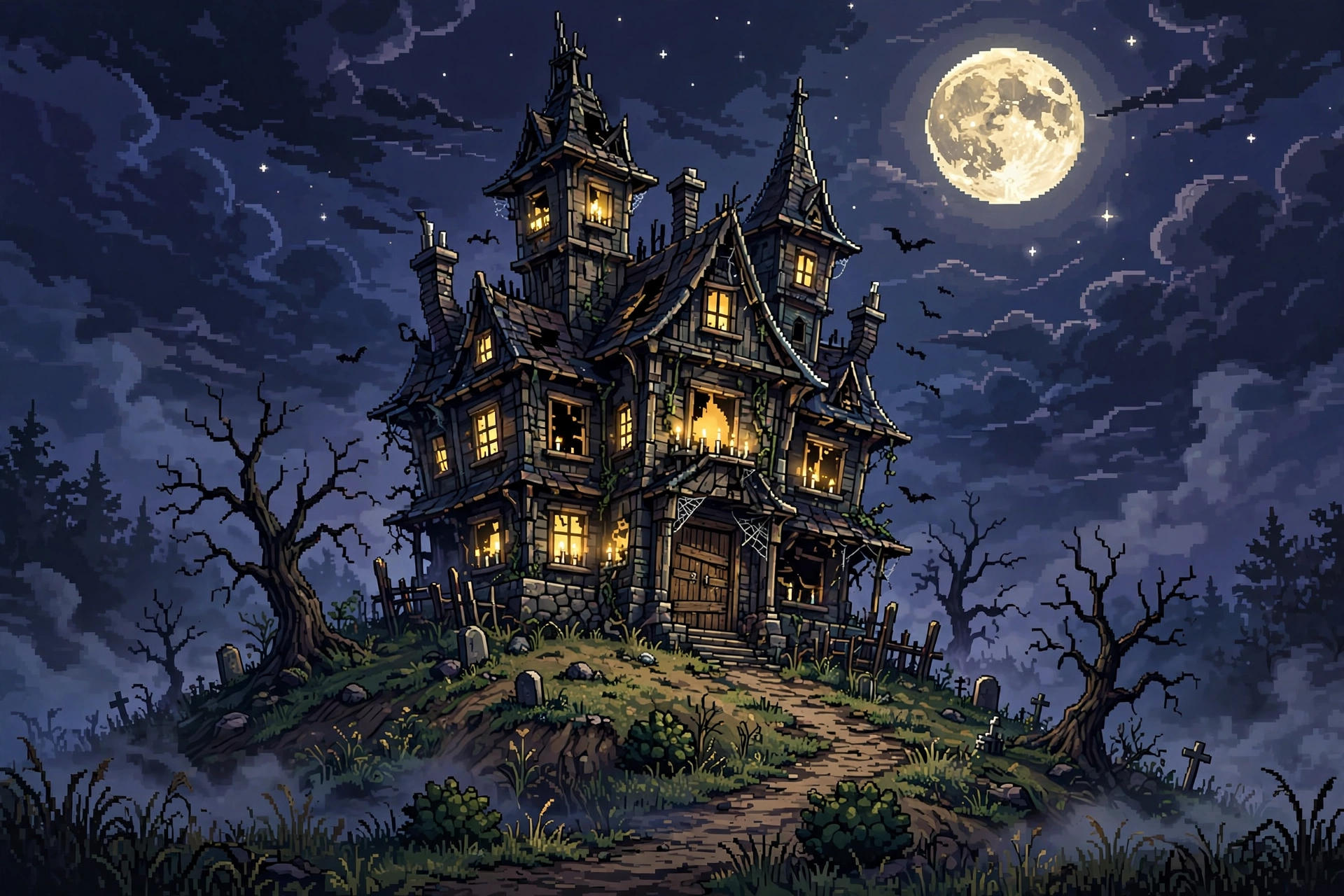 Haunted Pixel Mansion