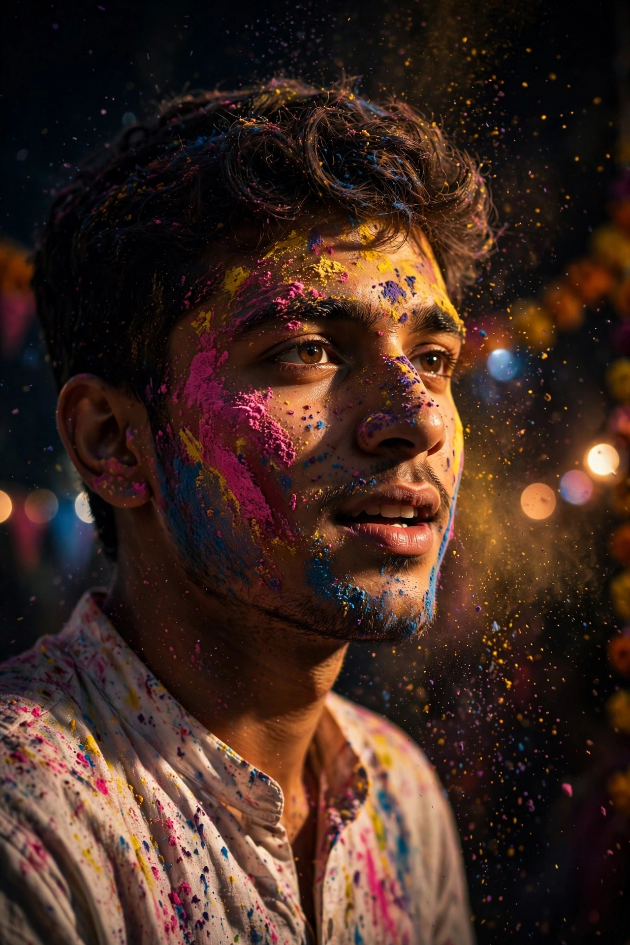 Holi Night Portrait