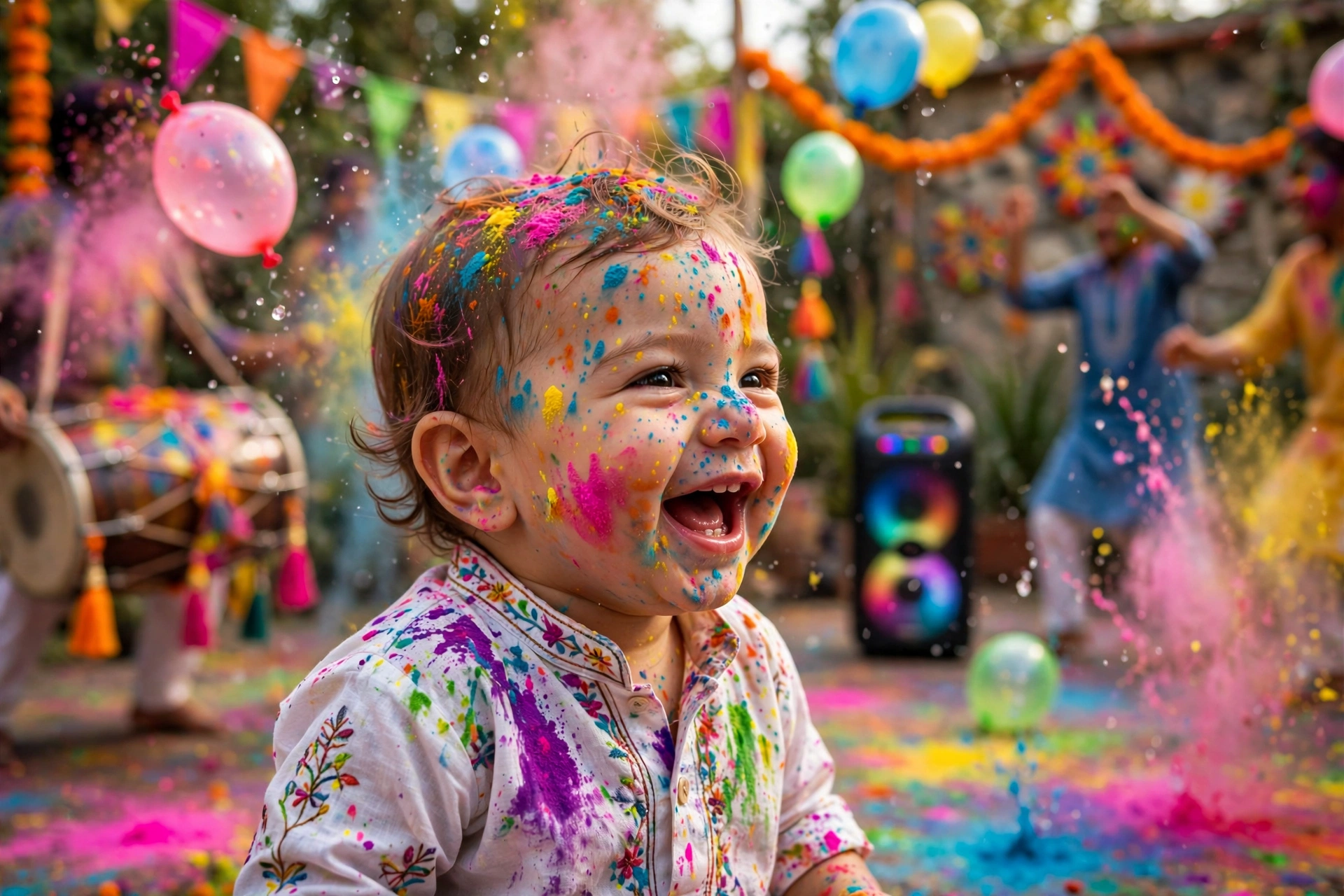 Holi Party Baby