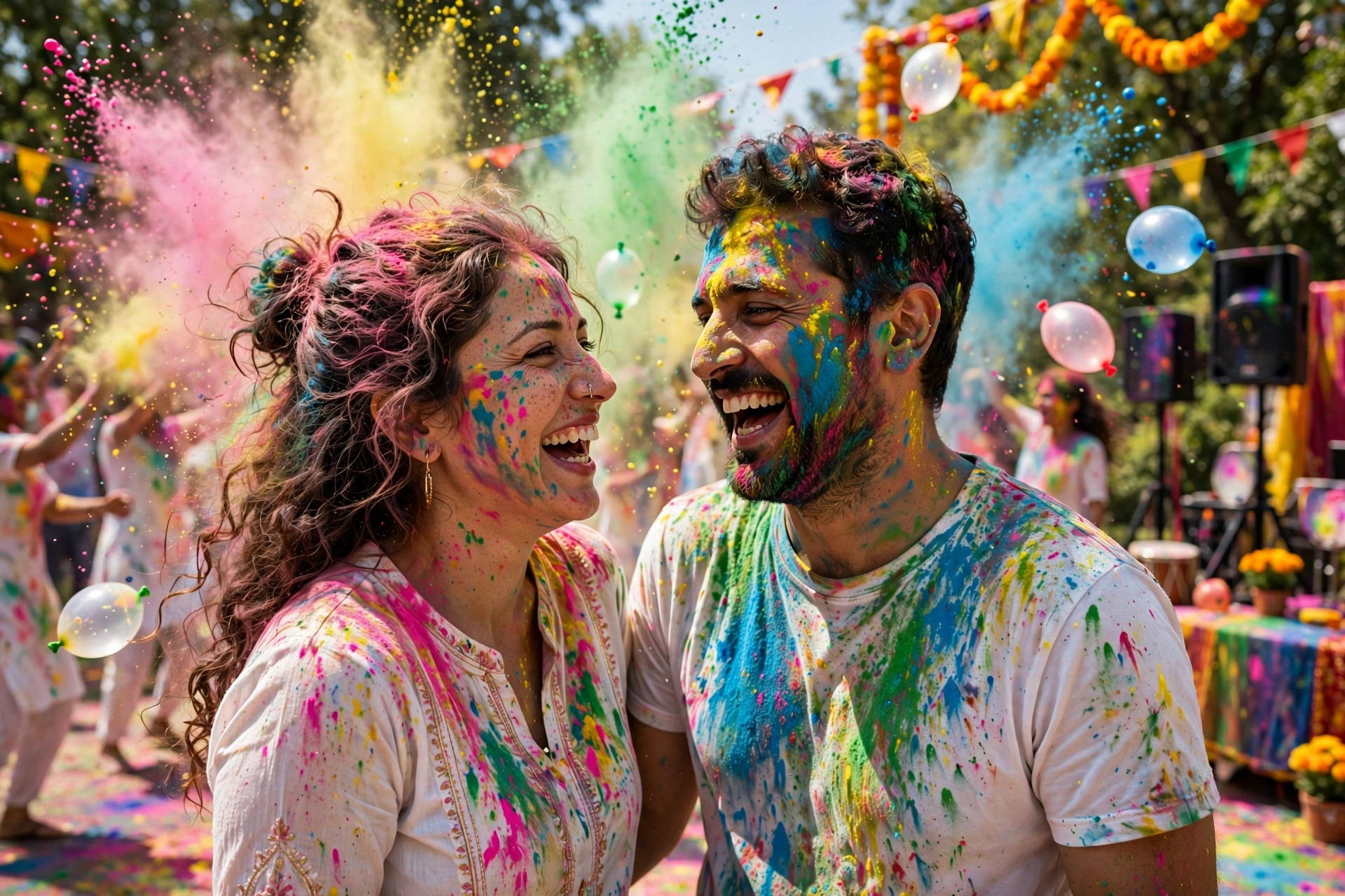 Holi Party Couple