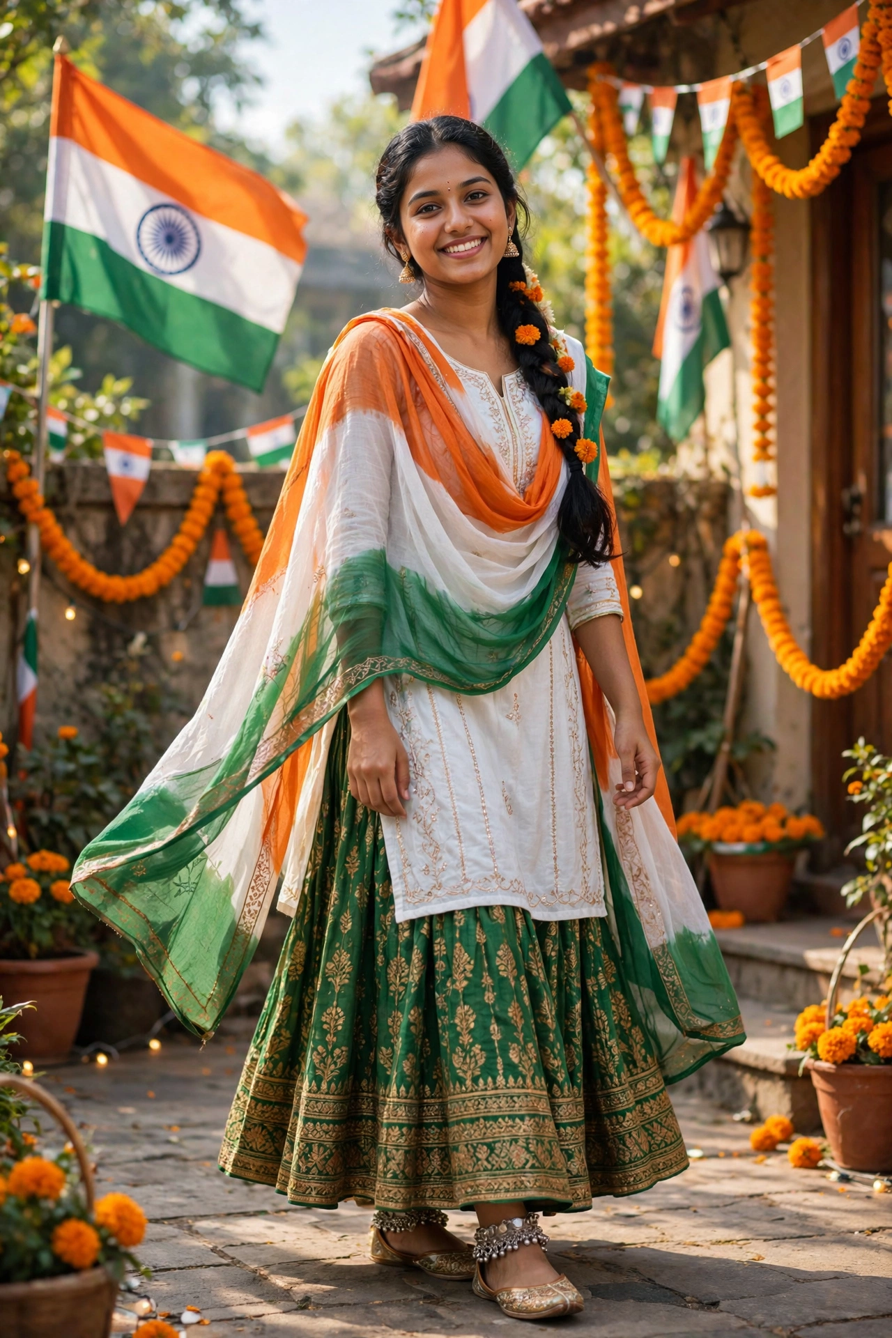 Independence Day Payal Traditional Outfit Prompt