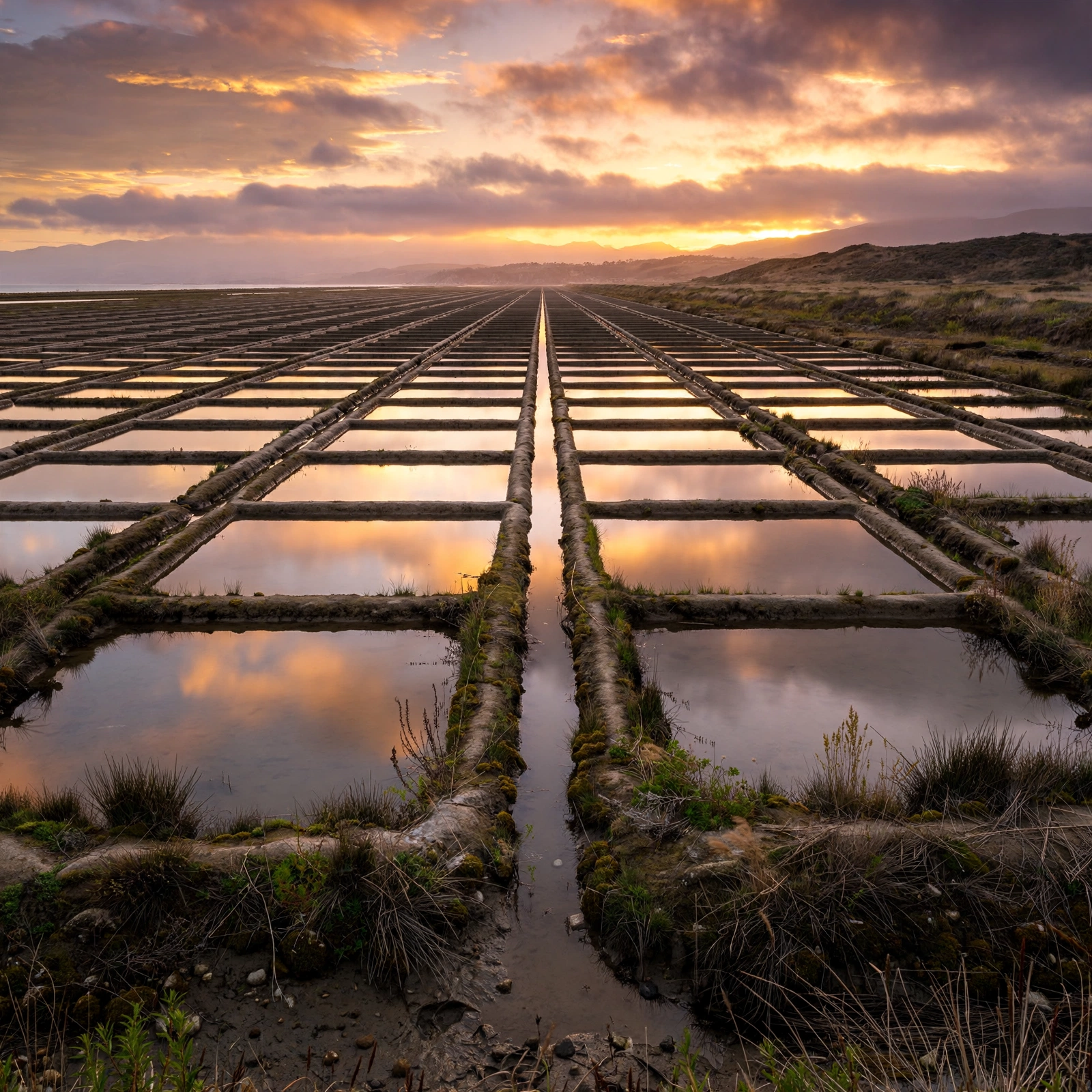 Infinite Grid Sunset