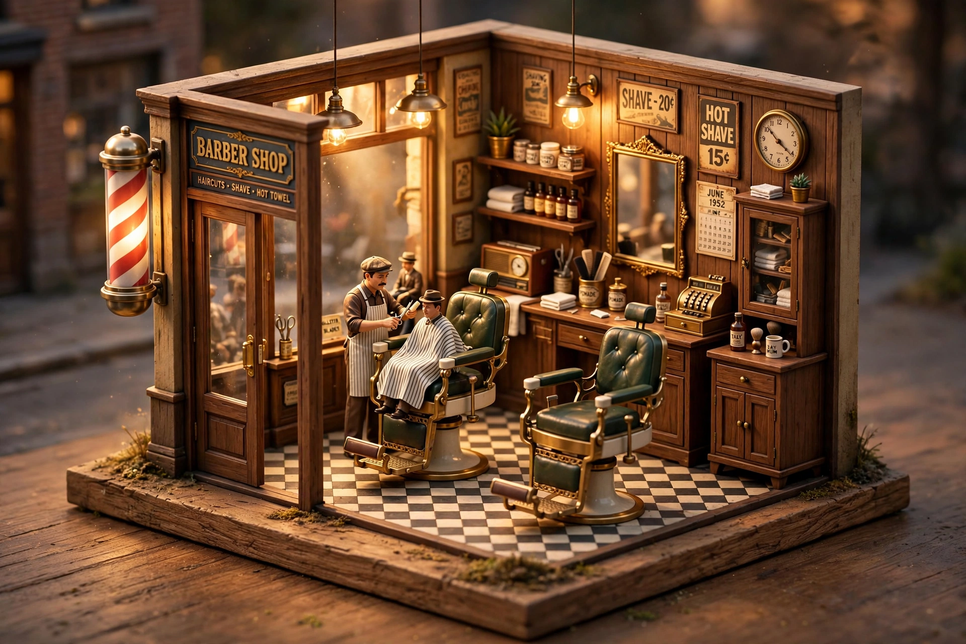 Isometric Barber Shop