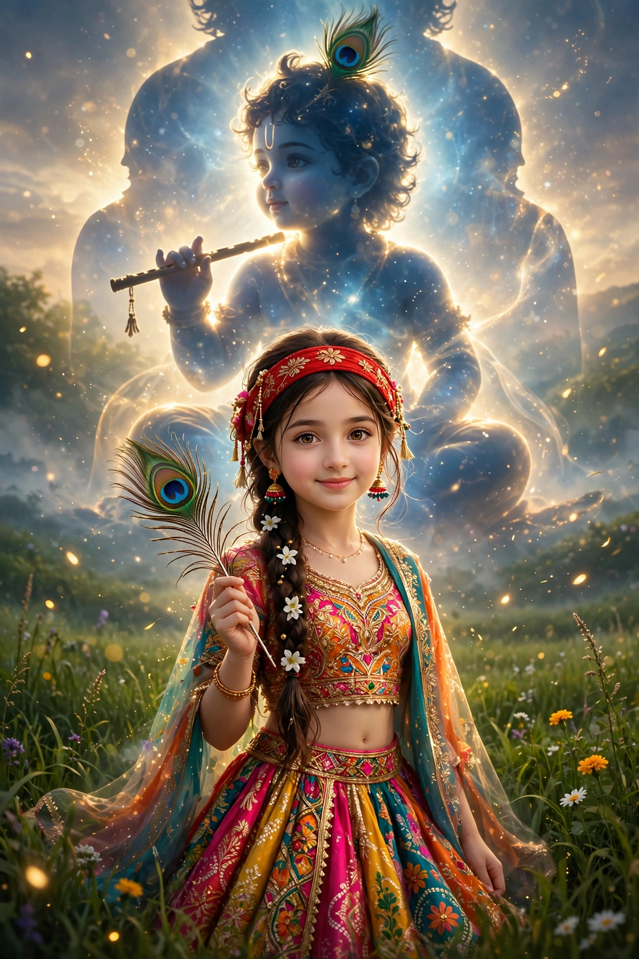 Janmashtami Baby Krishna Fantasy Portrait