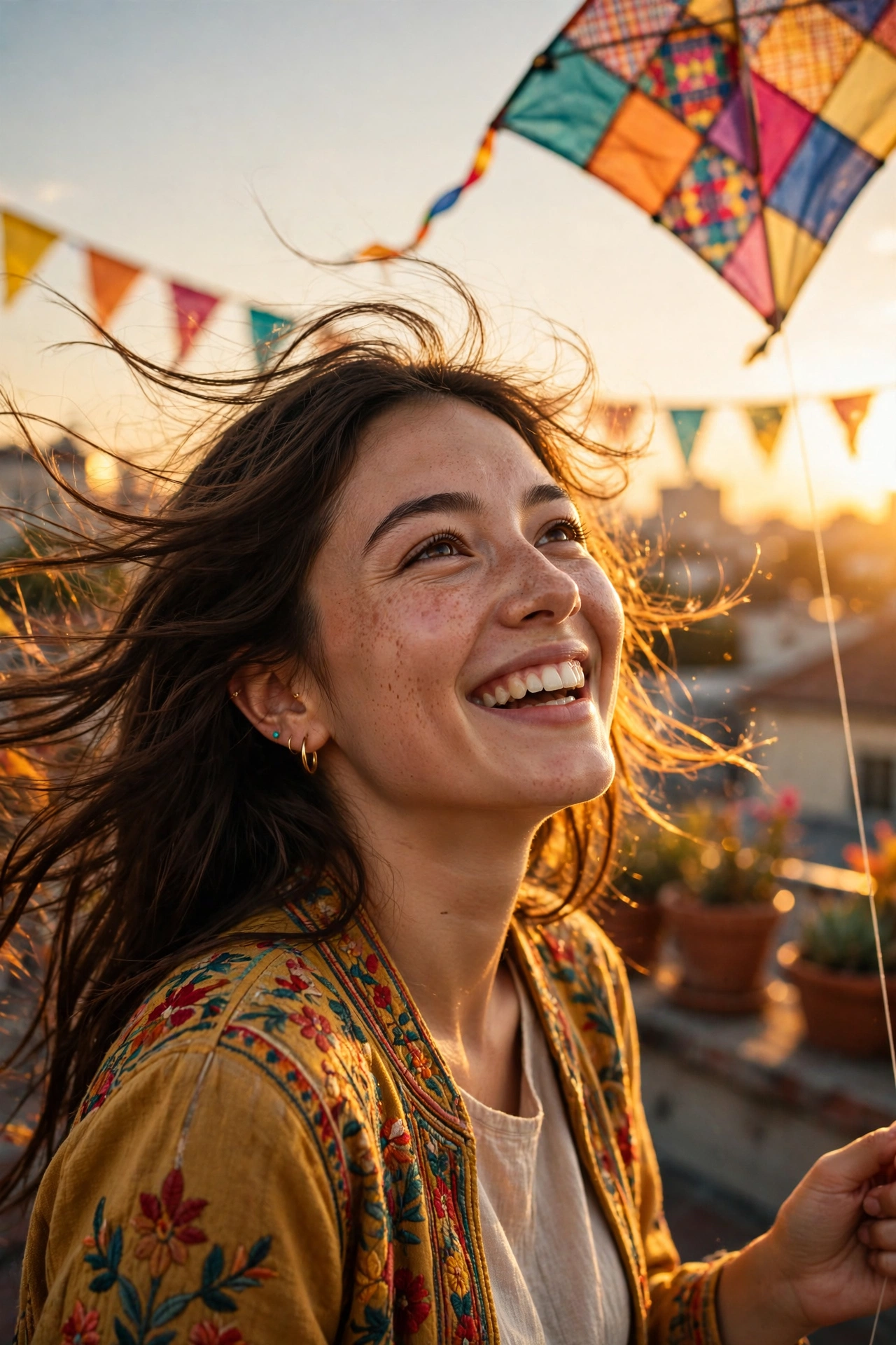 Kite Flying Festival Portrait