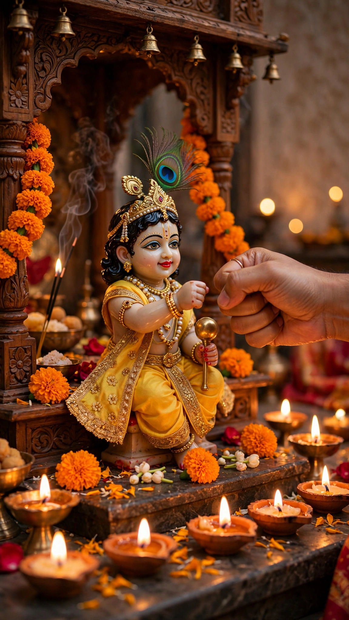 Laddu Gopal Fist Bump