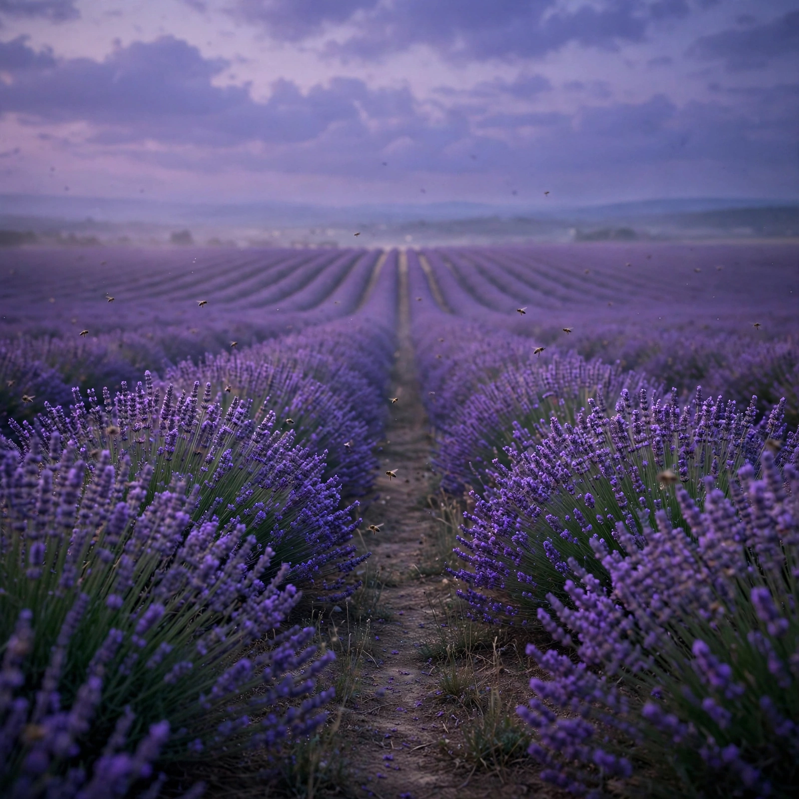 Lavender Field Dusk